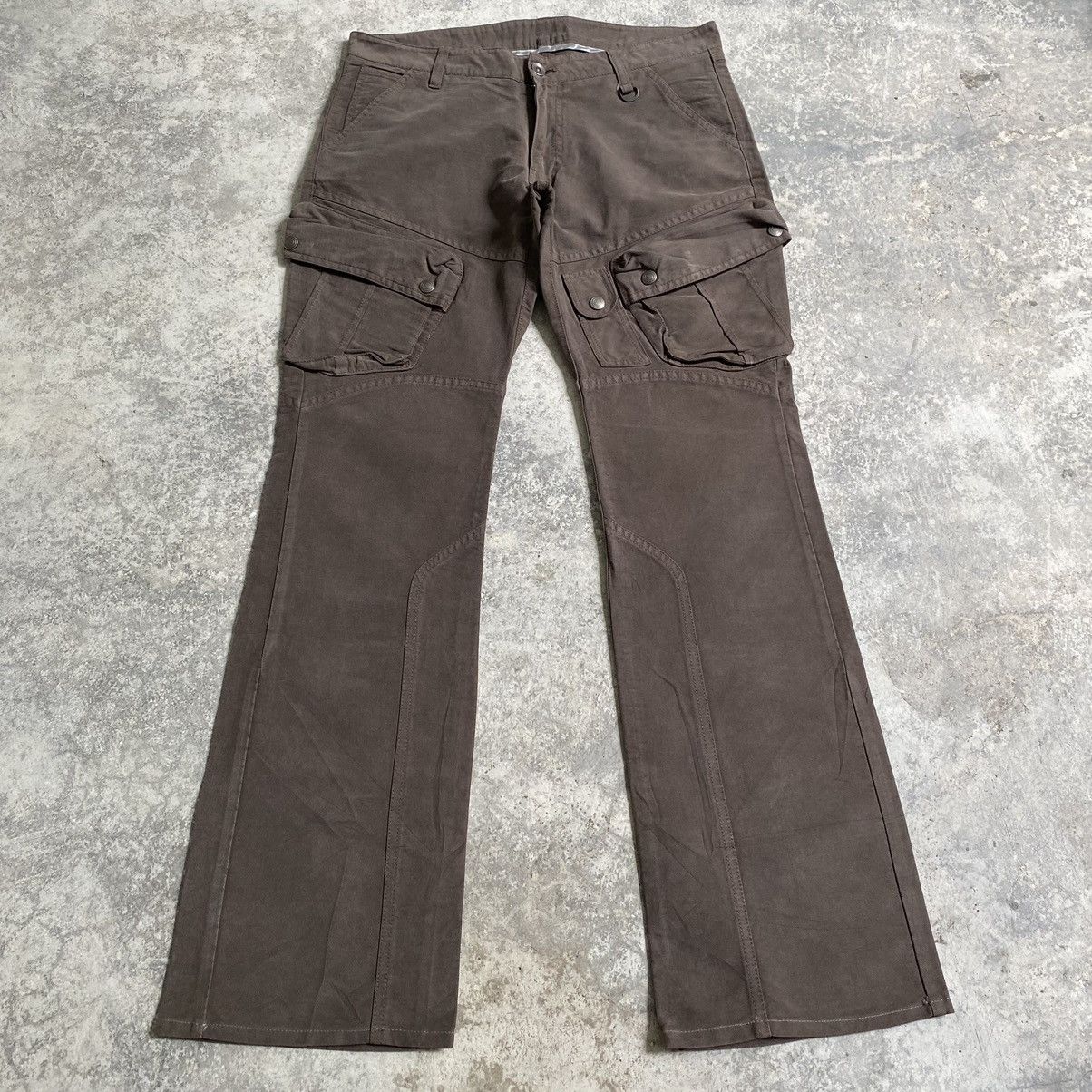 Designer × Japanese Brand Custom Culture Japan Flared Leg Cargo Pants Size US 32 / EU 48 - 4 Thumbnail
