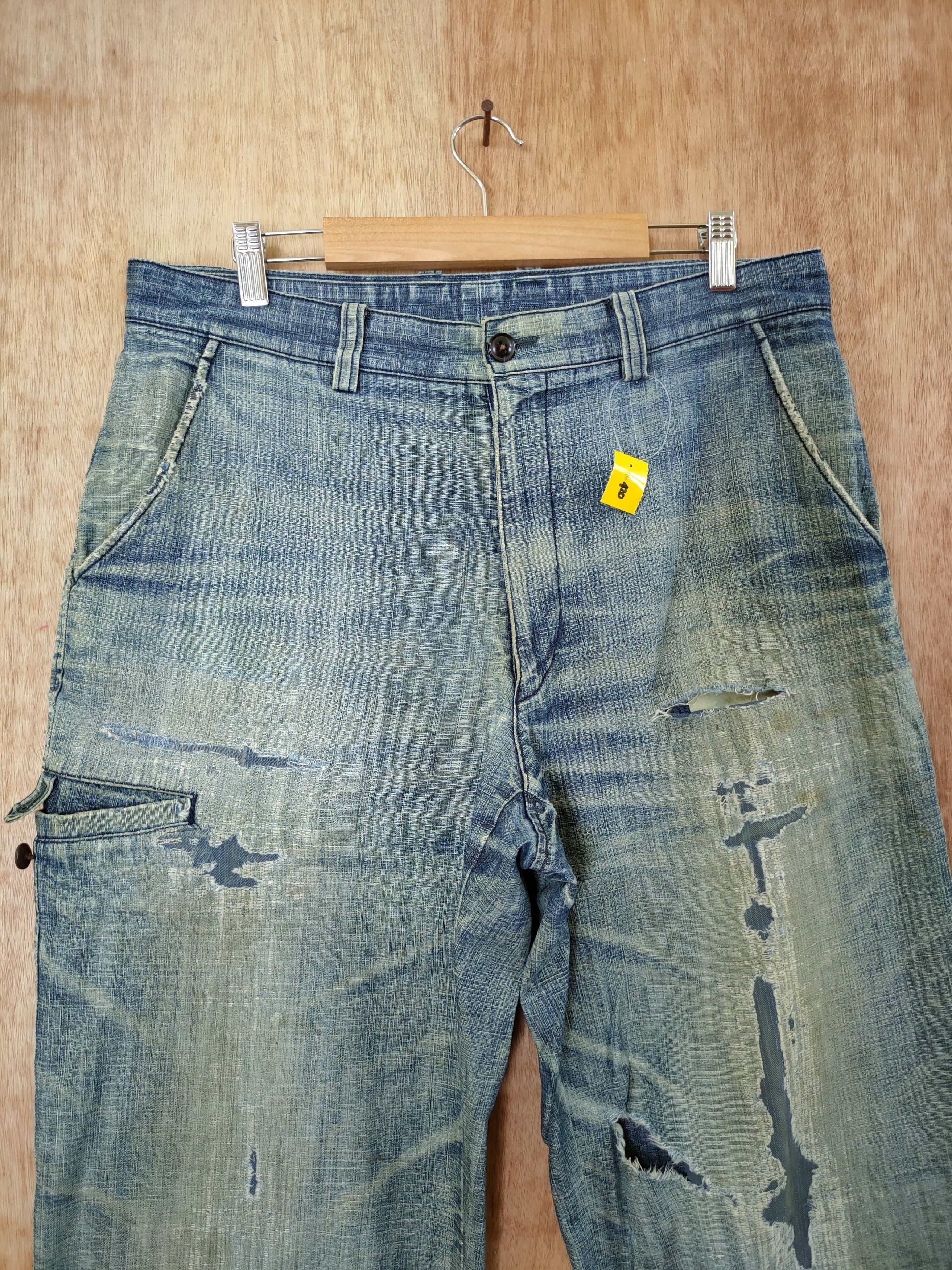 Japanese Brand DLL kizuki Kazutaka kato distressed denim vtg japan #46-420 Size US 34 / EU 50 - 2 Thumbnail