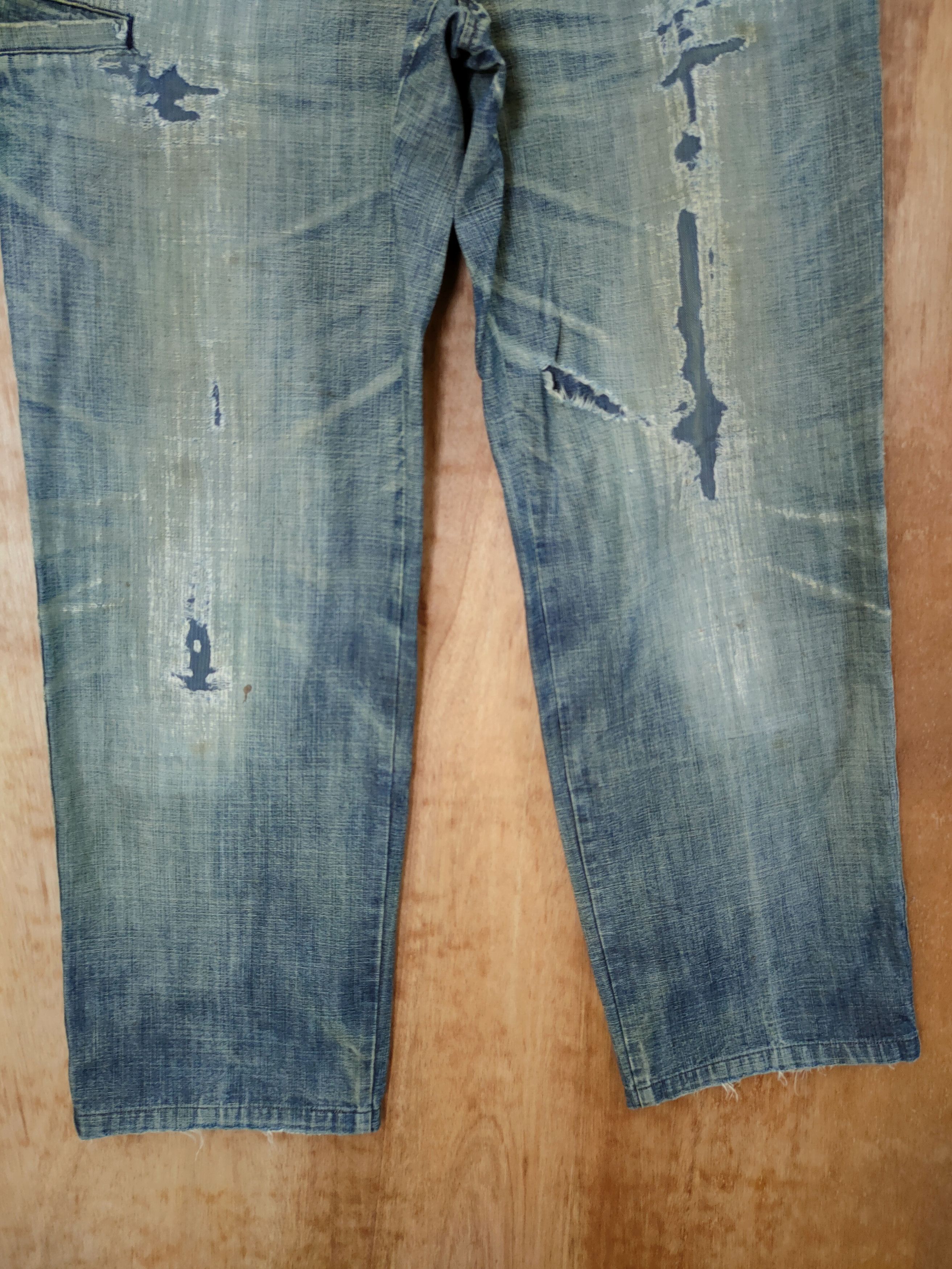Japanese Brand DLL kizuki Kazutaka kato distressed denim vtg japan #46-420 Size US 34 / EU 50 - 4 Thumbnail