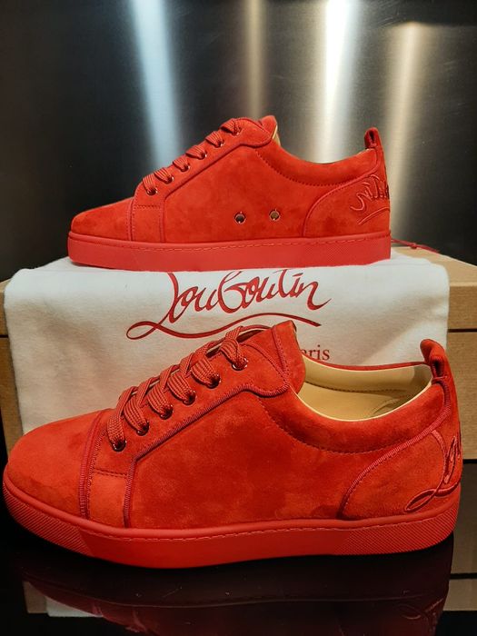 Christian Louboutin Fun Louis Junior Red Sneakers New