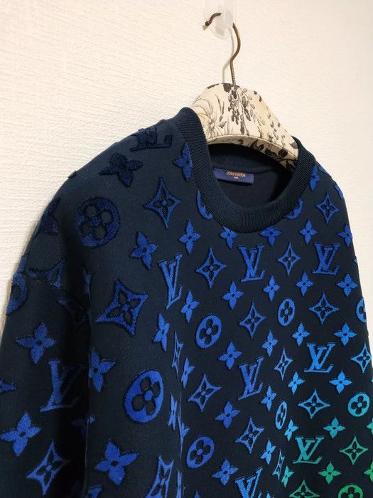 Louis Vuitton × Virgil Abloh Gradient Monogram Fil Coup Sweatshirt Size US L / EU 52-54 / 3 - 3 Thumbnail
