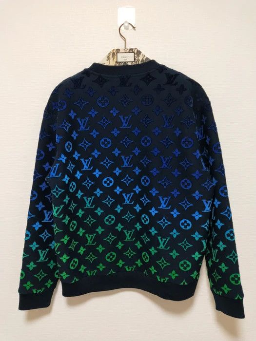 Louis Vuitton × Virgil Abloh Gradient Monogram Fil Coup Sweatshirt Size US L / EU 52-54 / 3 - 2 Thumbnail