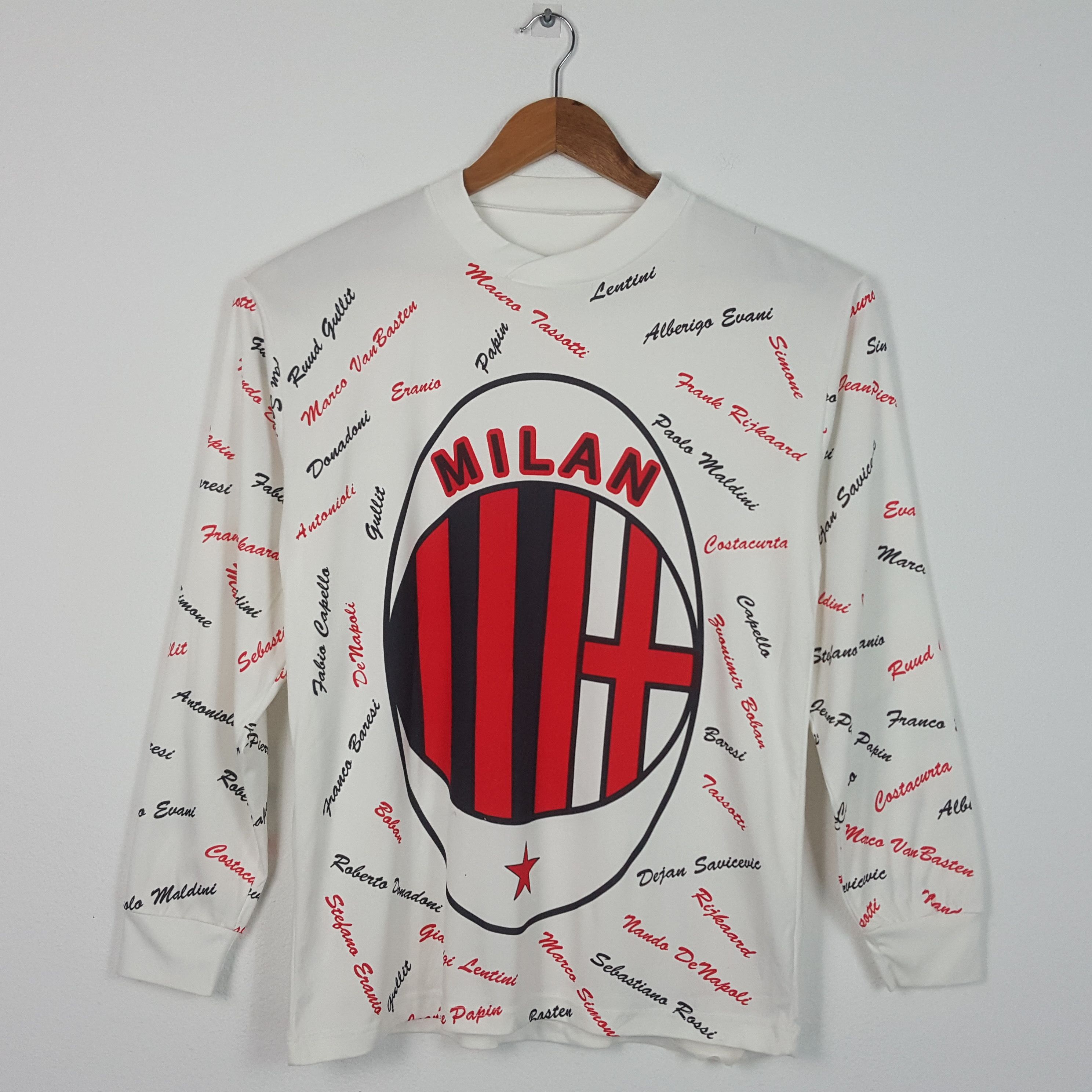 Vintage Vintage AC Milan Football Club Over Print Jersey Size US L / EU 52-54 / 3 - 1 Thumbnail