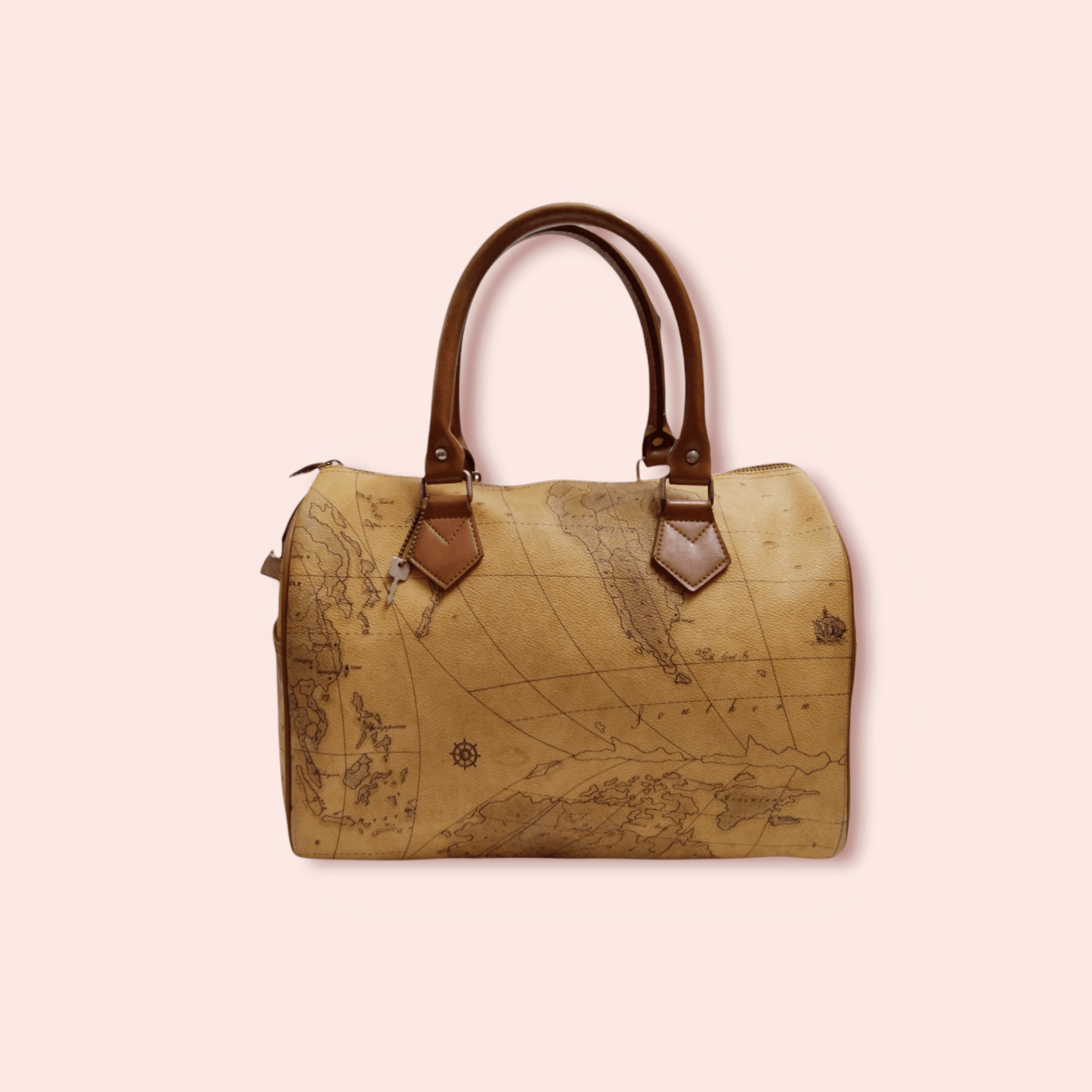 Japanese Brand × Vintage VINTAGE JAPANESE BRAND WORLD MAP SPEEDY HANDBAG Size ONE SIZE - 1 Thumbnail