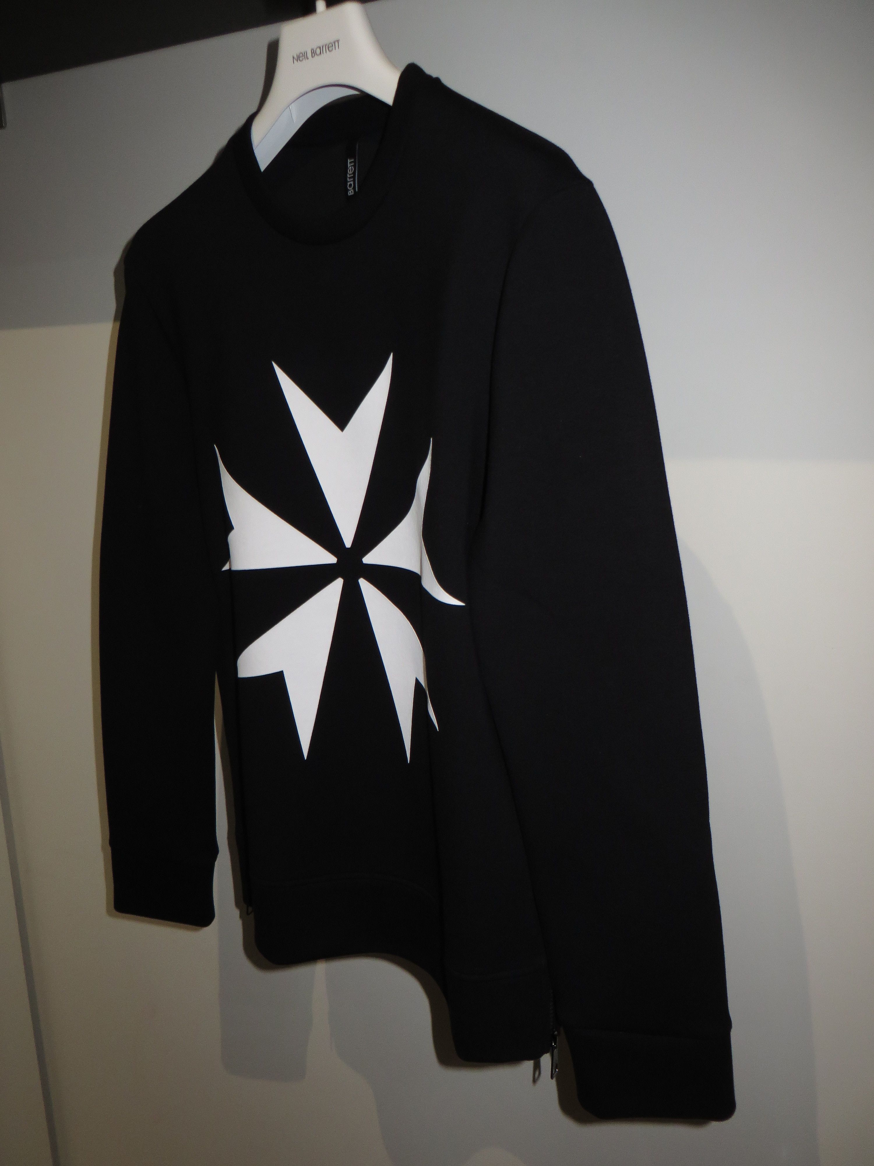 Neil Barrett Military star print neoprene sweatshirt Size US S / EU 44-46 / 1 - 2 Thumbnail