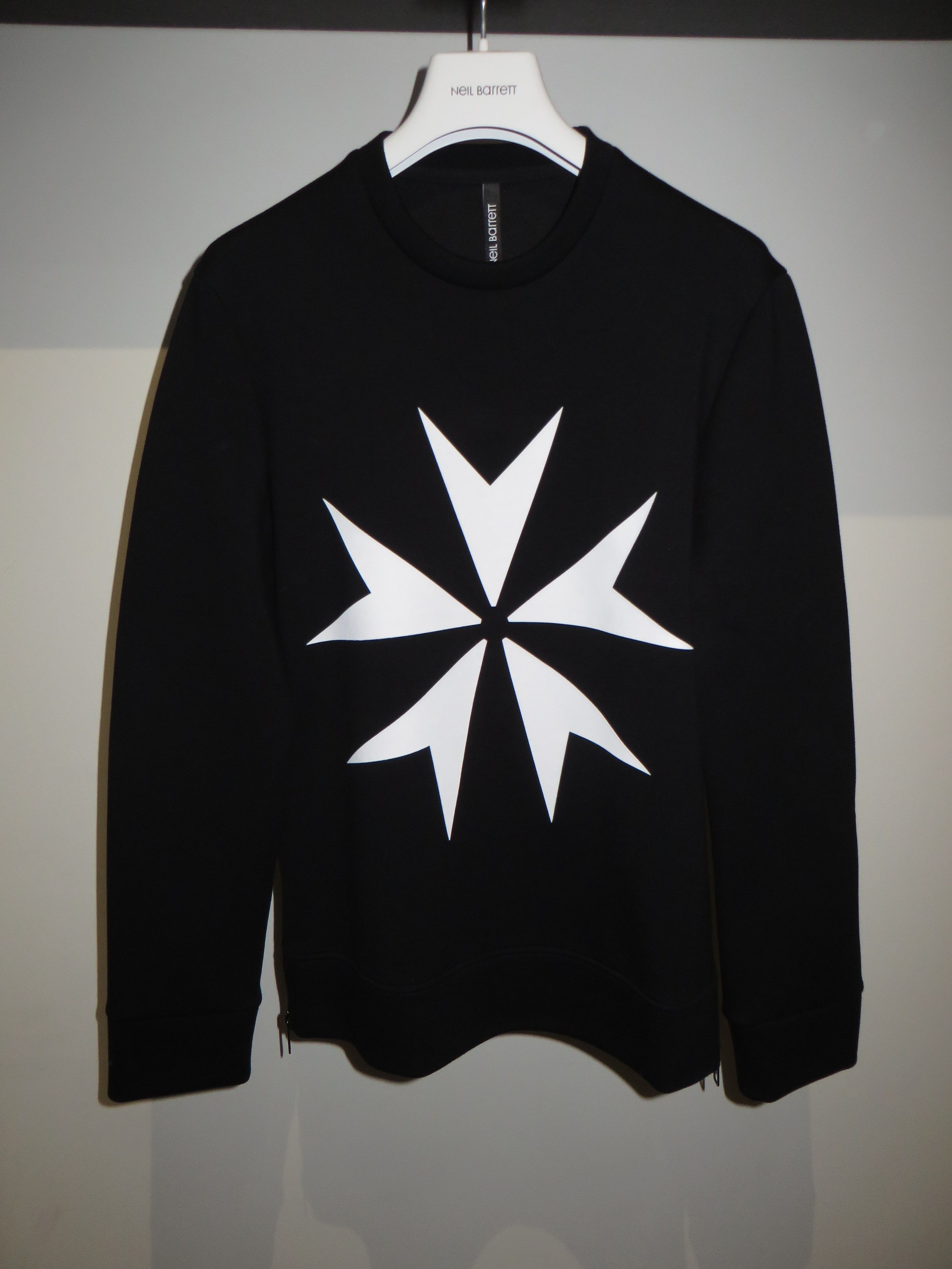 Neil Barrett Military star print neoprene sweatshirt Grailed