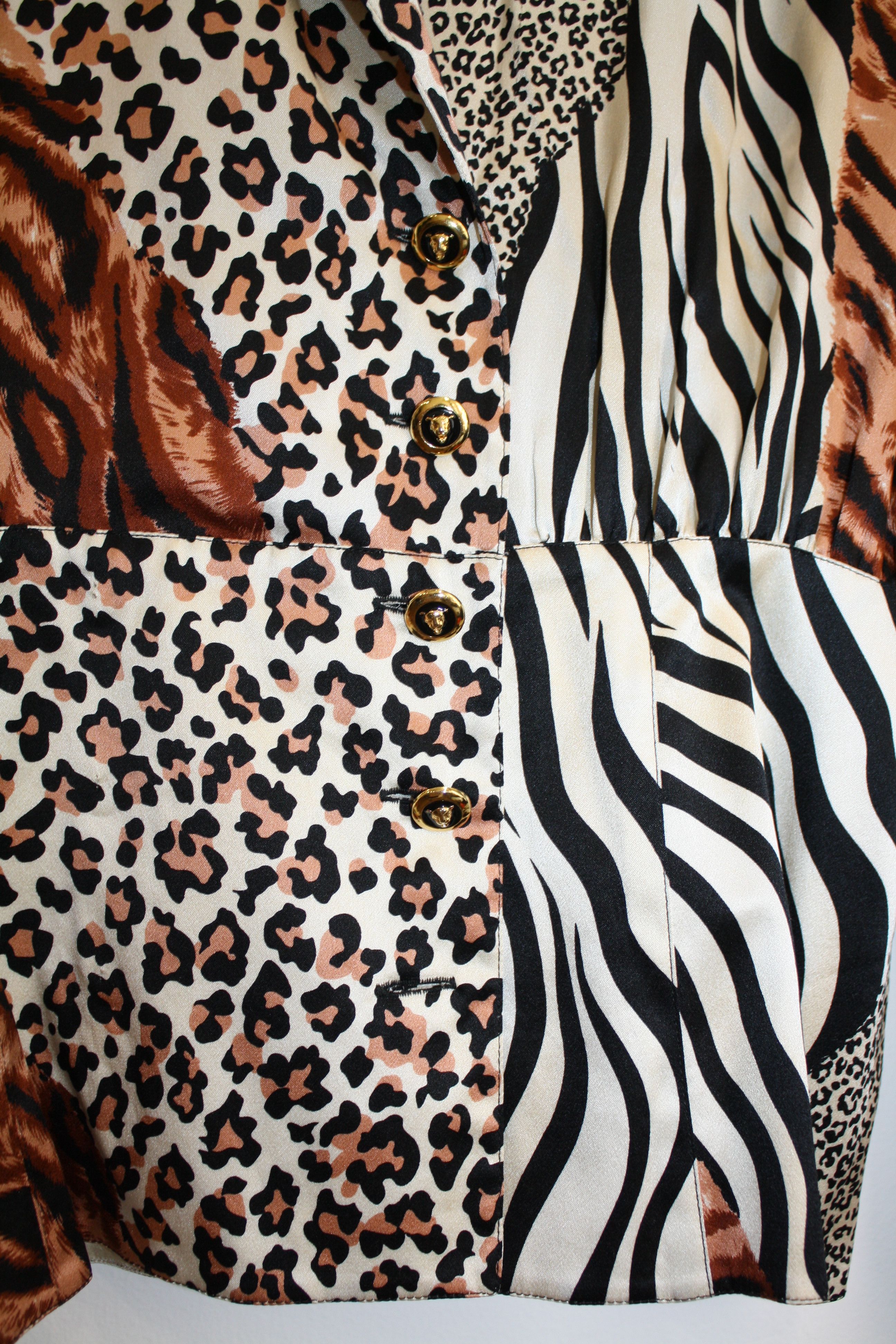 Escada Vintage Escada Silk Blazer Shirt Leopard Size XS / US 0-2 / IT 36-38 - 4 Thumbnail