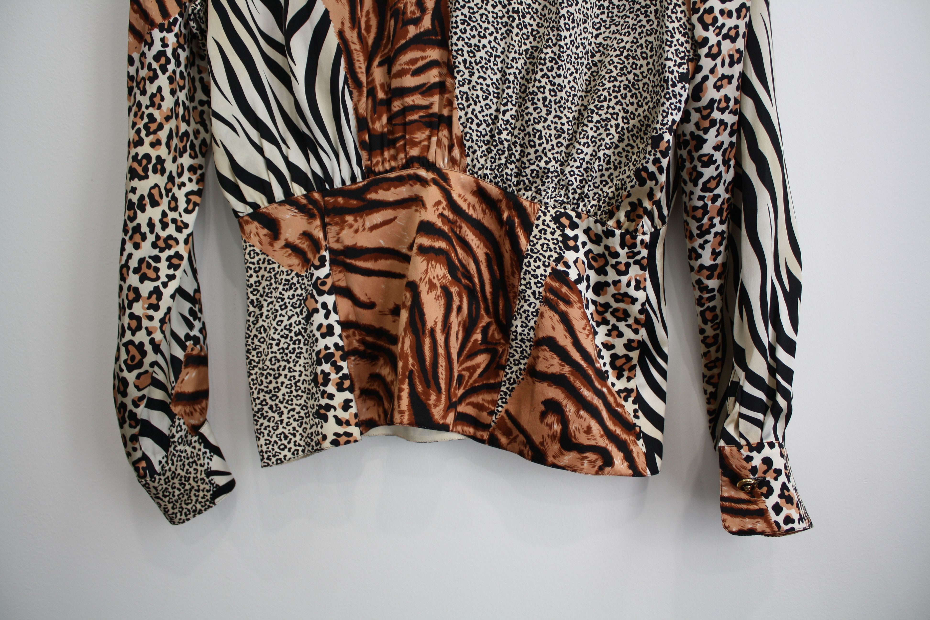 Escada Vintage Escada Silk Blazer Shirt Leopard Size XS / US 0-2 / IT 36-38 - 9 Thumbnail