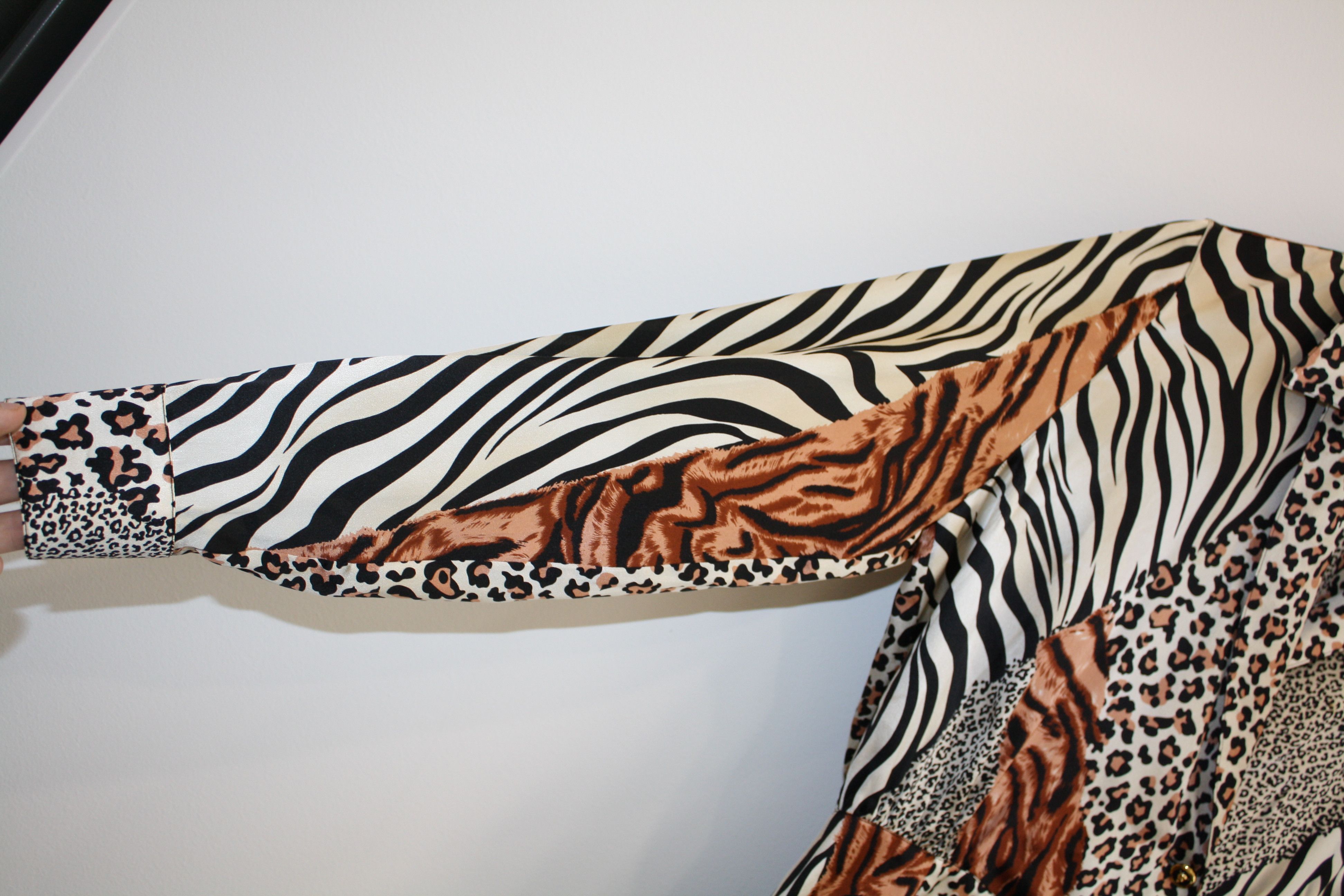 Escada Vintage Escada Silk Blazer Shirt Leopard Size XS / US 0-2 / IT 36-38 - 6 Thumbnail