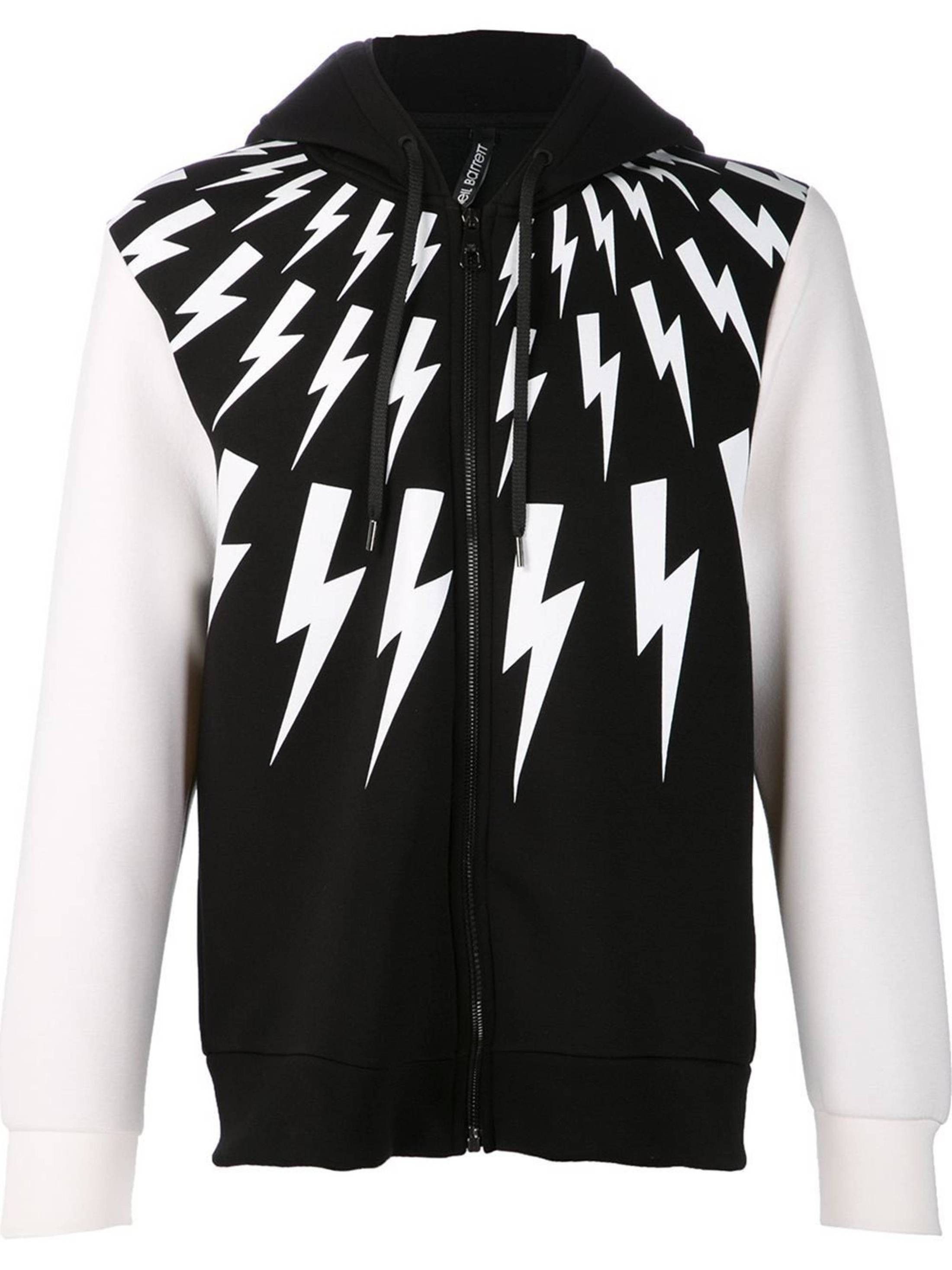【NEIL BARRETT】LIGHTNING BOLT HOODIE Neil Barrett Lightning Bolt Hoodie Zipper – Retro Designer Wear