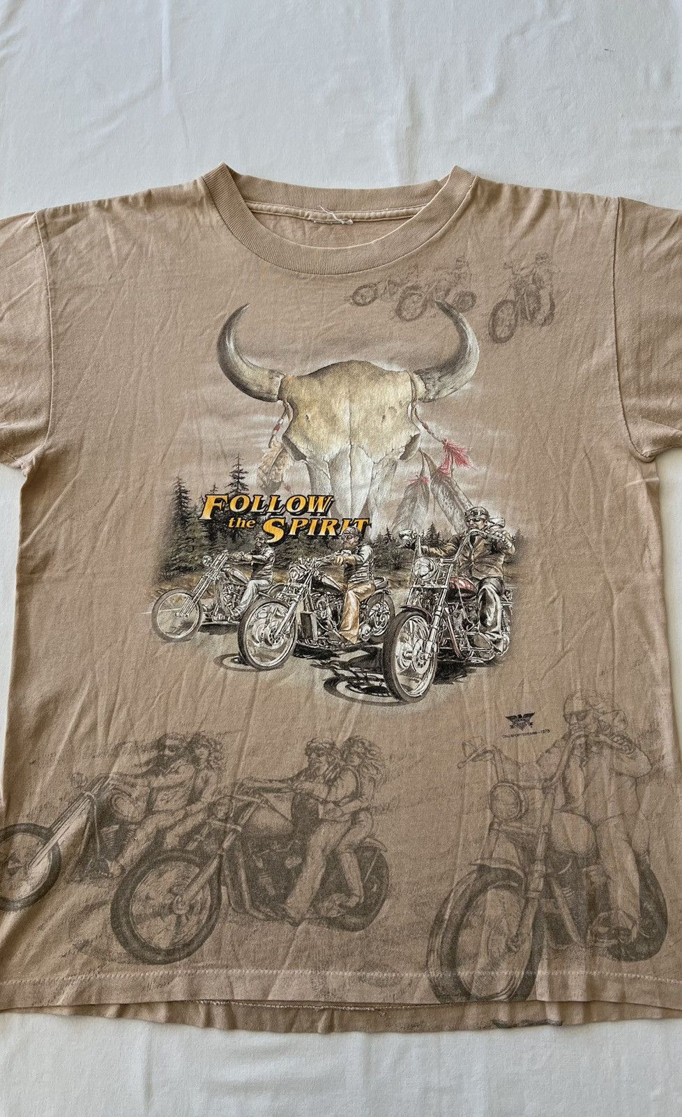 Band Tees Vintage 90s Harley Davidson American Biker Over Print Tee Size US XL / EU 56 / 4 - 3 Thumbnail