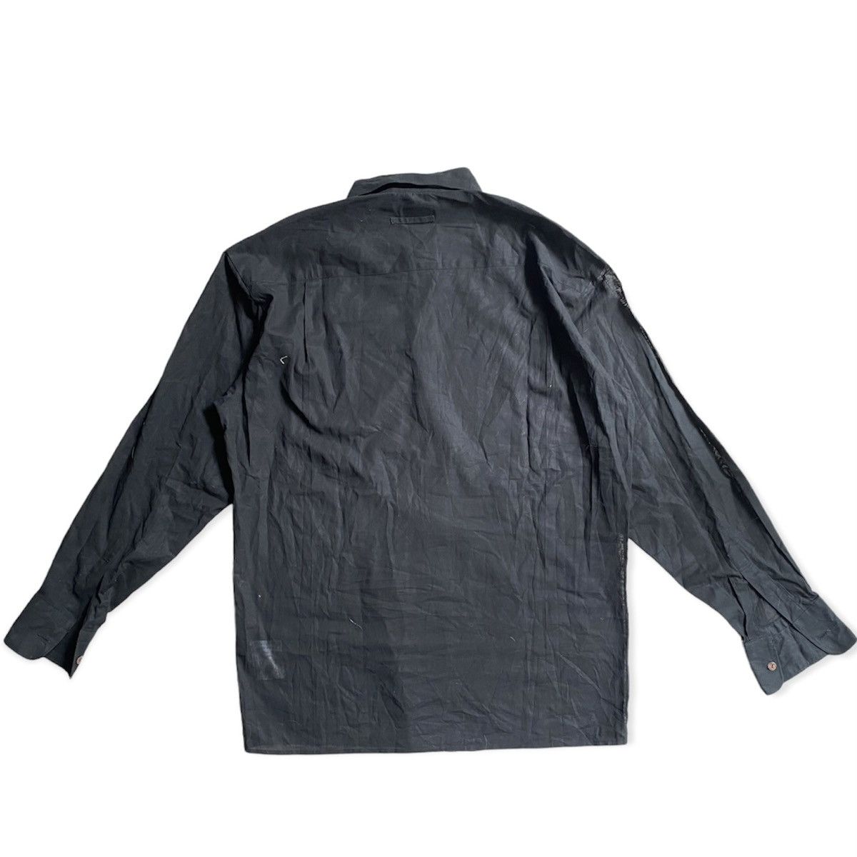 Jean Paul Gaultier JPG Flower Print Black Semi Translucent Shirt Size US M / EU 48-50 / 2 - 2 Thumbnail