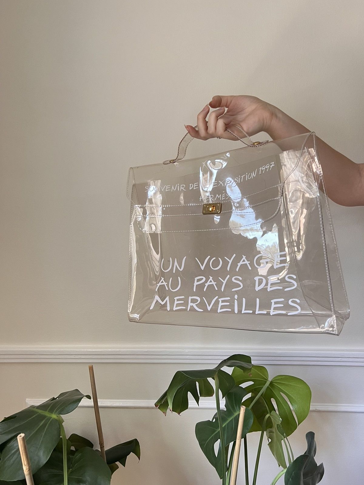 image of Hermes Pvc Clear Kelly Bag 1997, Women's