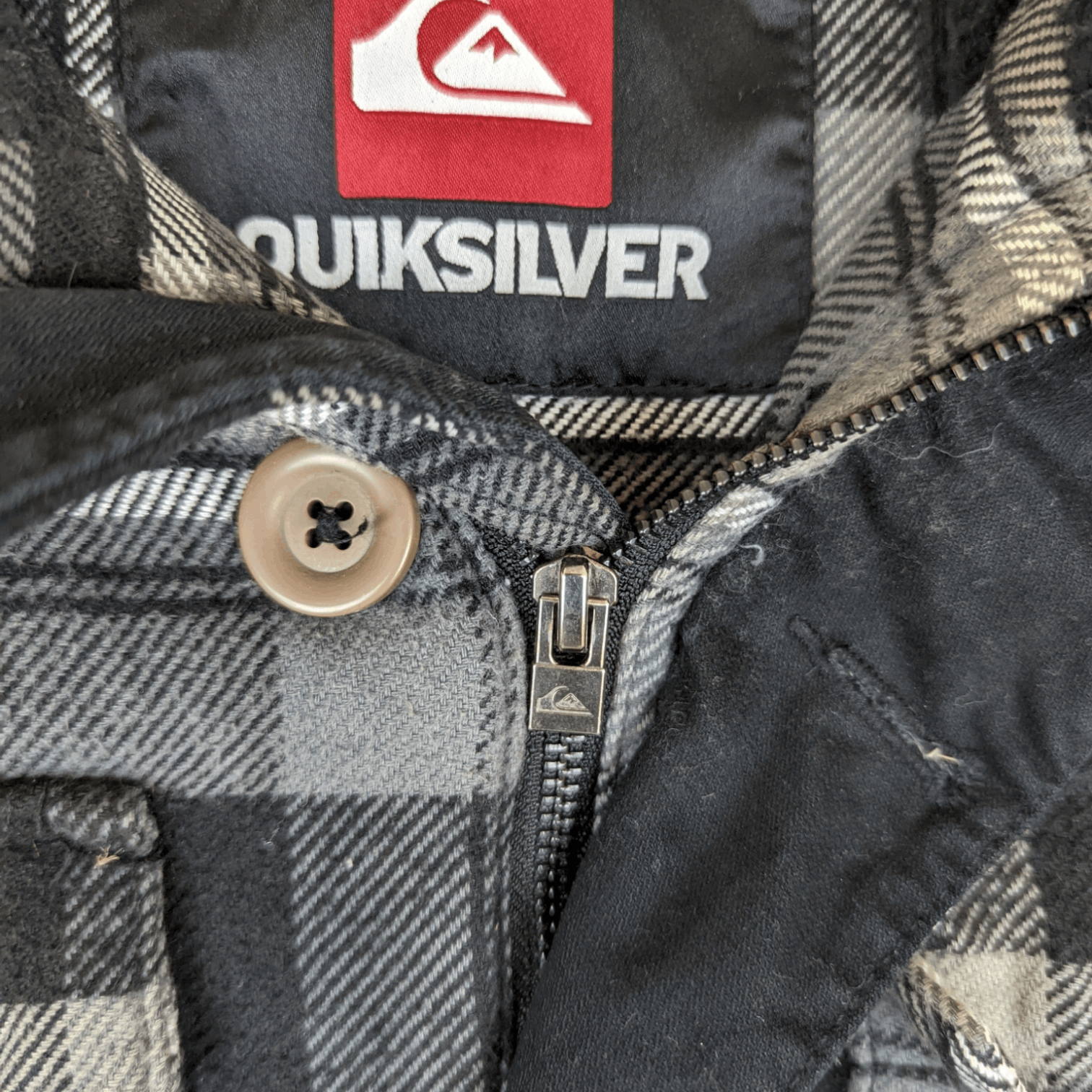 Quiksilver Vintage 90's QUIKSILVER Check Winter Jacket Flannel Style Size US L / EU 52-54 / 3 - 10 Thumbnail