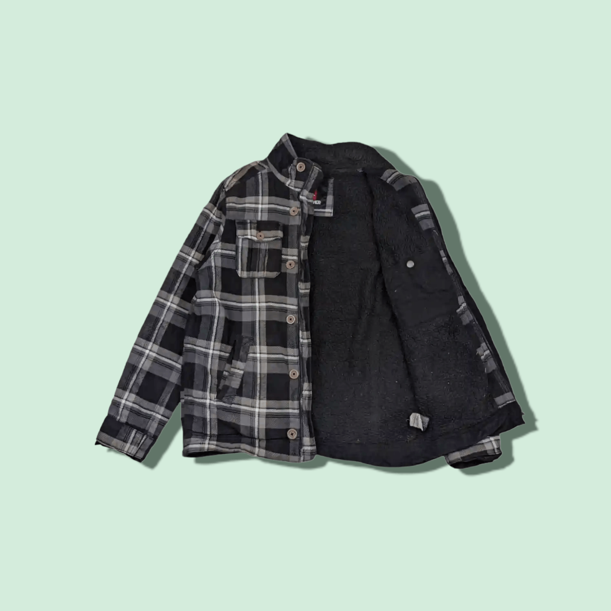 Quiksilver Vintage 90's QUIKSILVER Check Winter Jacket Flannel Style Size US L / EU 52-54 / 3 - 1 Thumbnail