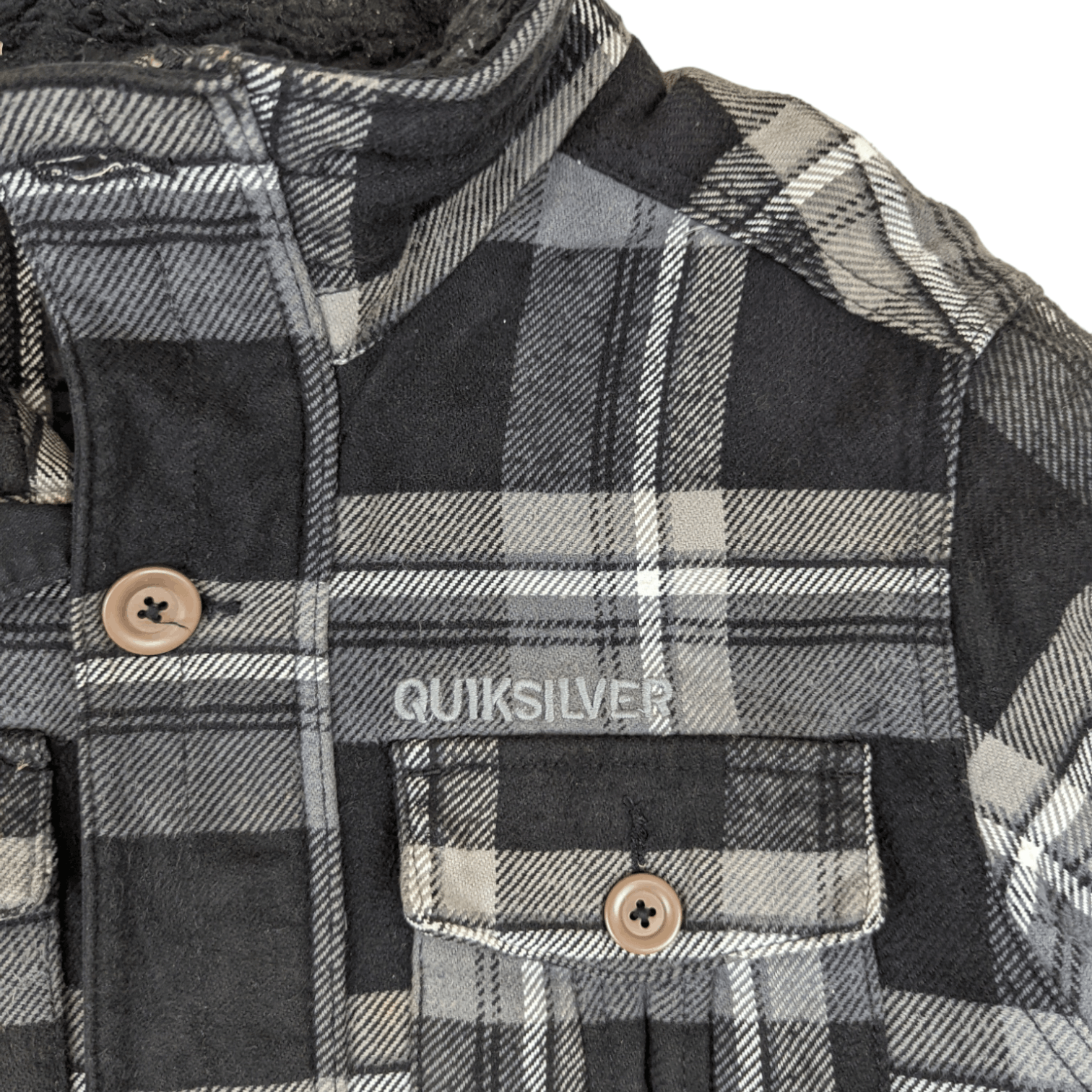 Quiksilver Vintage 90's QUIKSILVER Check Winter Jacket Flannel Style Size US L / EU 52-54 / 3 - 6 Thumbnail