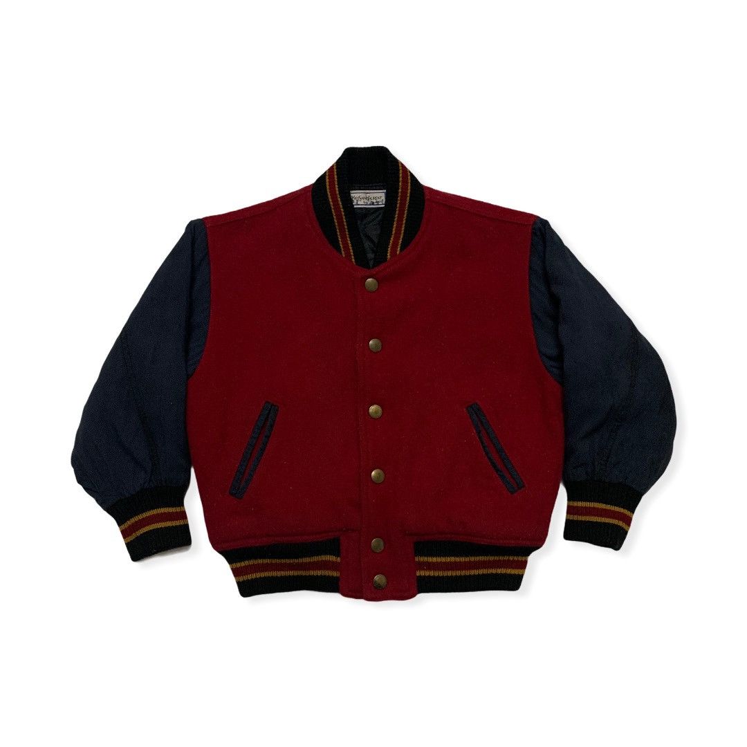 Yves Saint Laurent Yves Saint Laurent Big Logo Varsity Jacket Kids Size US XXS / EU 40 - 2 Thumbnail