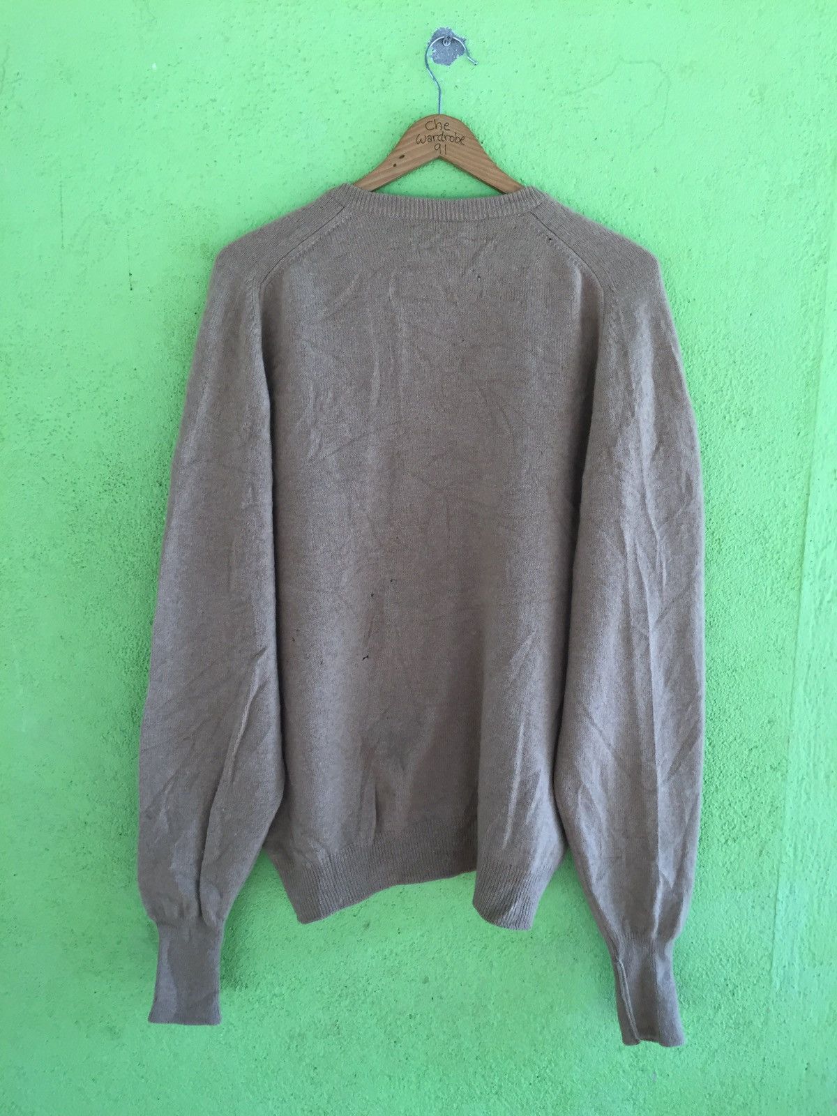 Burberry × Vintage Vintage Distressed Burberrys V-Neck Sweater Pure Lambswool Size US L / EU 52-54 / 3 - 11 Thumbnail