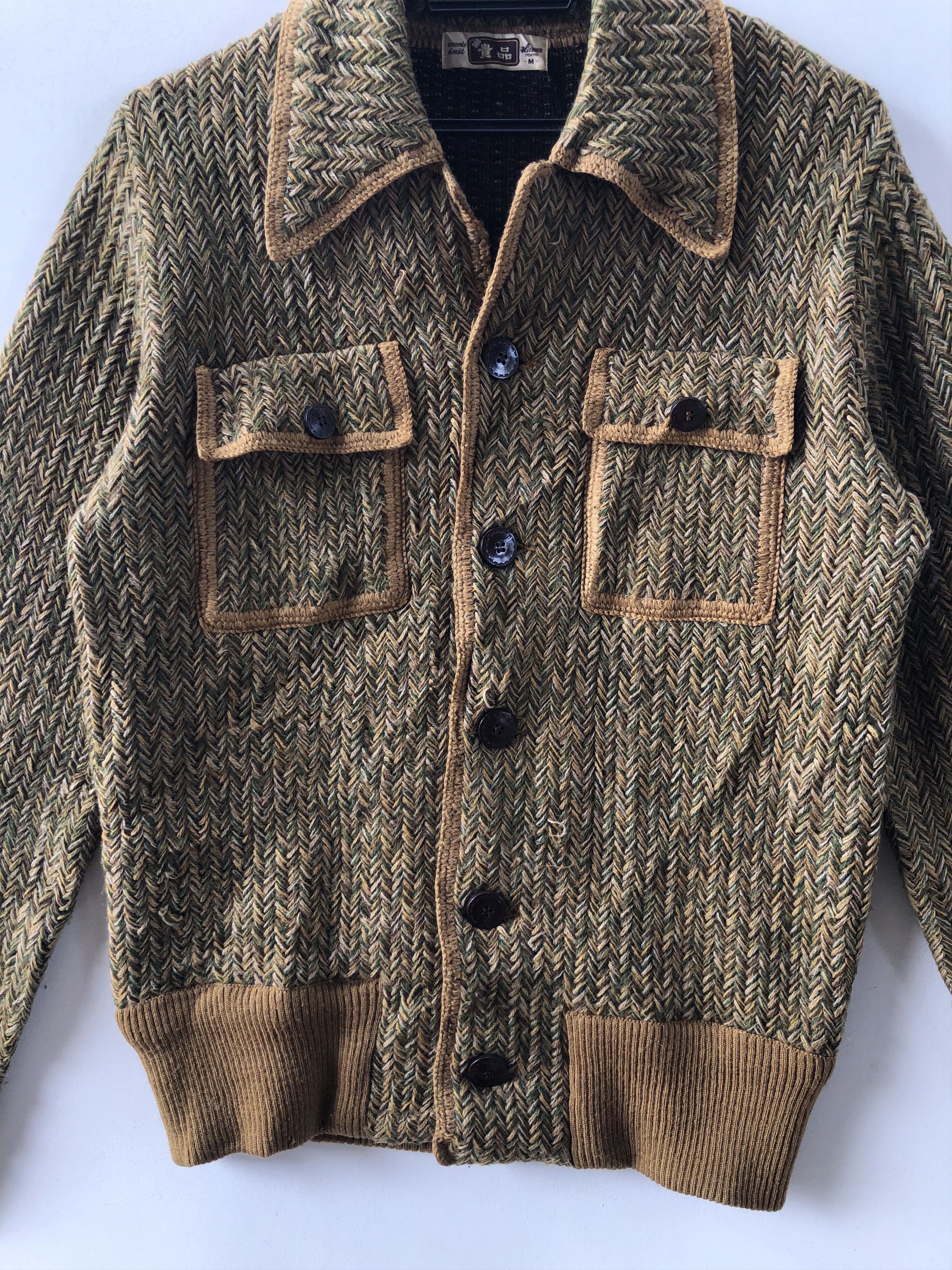 Japanese Brand × Vintage VINTAGE 80’S JAPAN’S WOOL KNIT JACKET Size US M / EU 48-50 / 2 - 3 Thumbnail