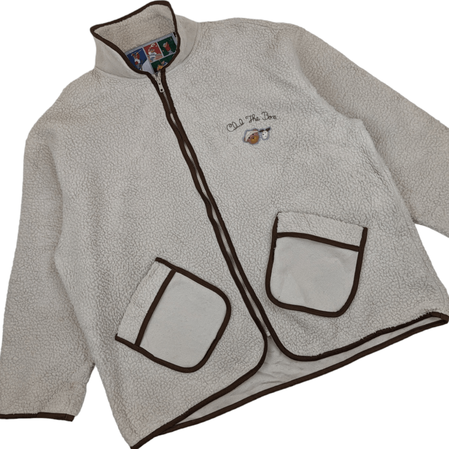 Japanese Brand Vintage 90's 1996 CLUB THE BOX Fleece Jacket Size US XL / EU 56 / 4 - 3 Thumbnail