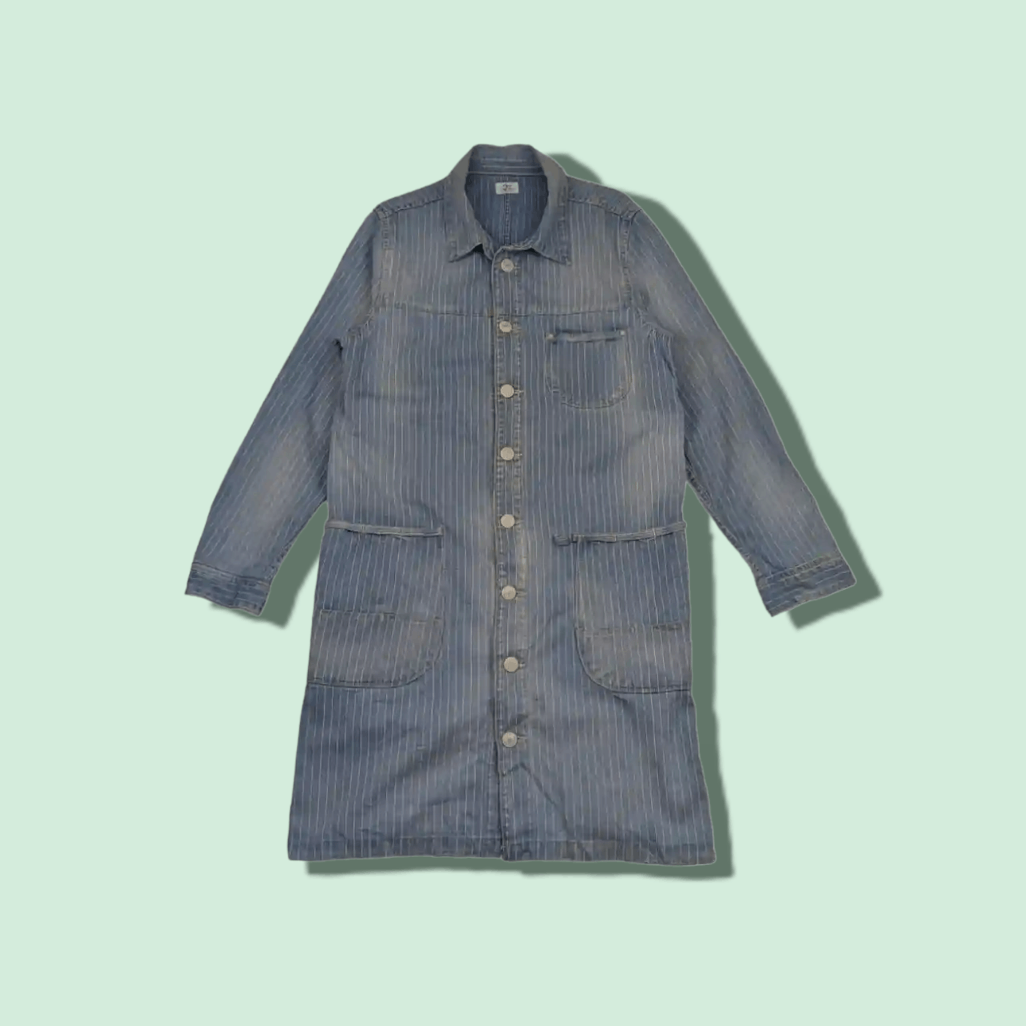 Japanese Brand Vintage Japan CEPO Denim Long Jacket Size L / US 10 / IT 46 - 1 Thumbnail