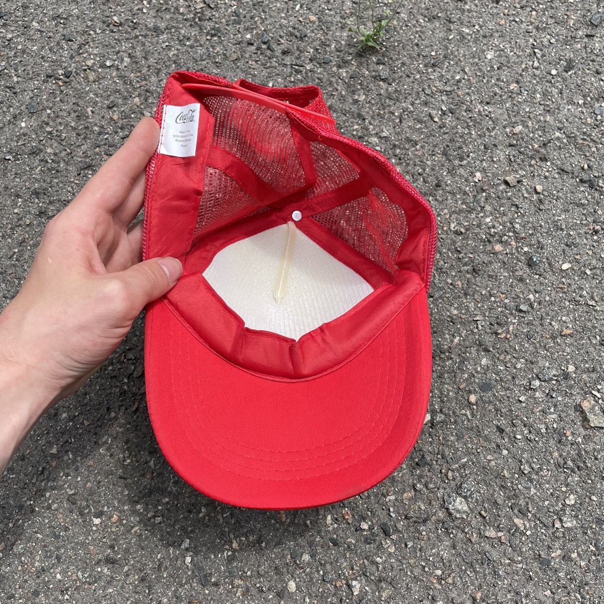Vintage Vintage 80s Coke Trucker Cap Hat Red White Streetwear OS Size ONE SIZE - 5 Thumbnail