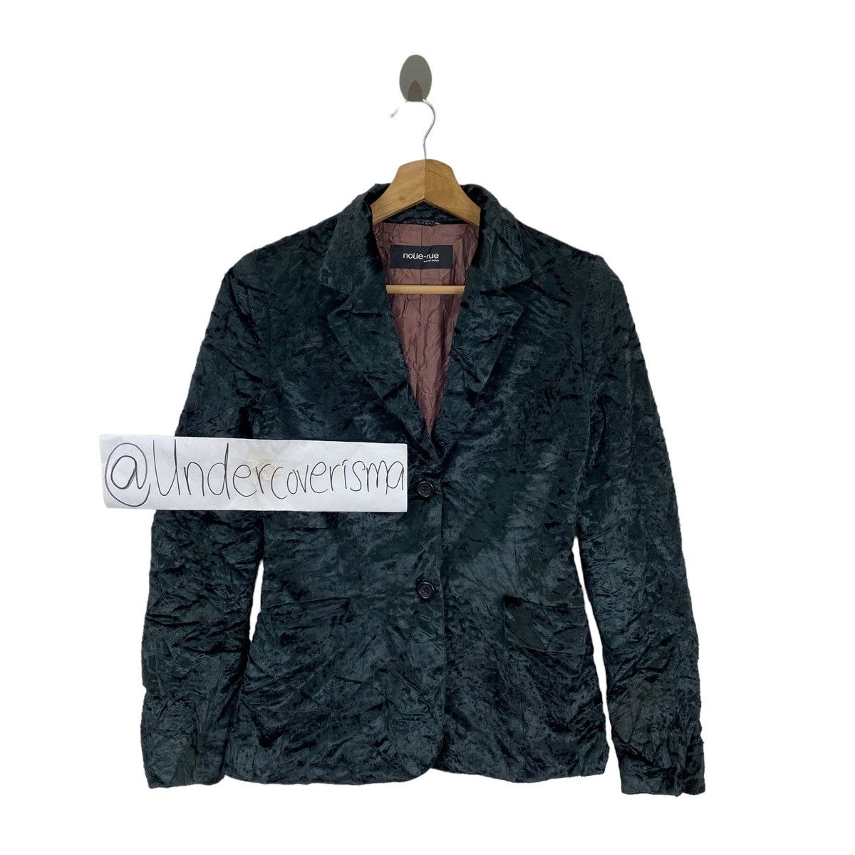 Japanese Brand NOUE-RUE By Yohji Yamamoto Japanese Brand Velvet Blazer Coat Size US XS / EU 42 / 0 - 1 Thumbnail
