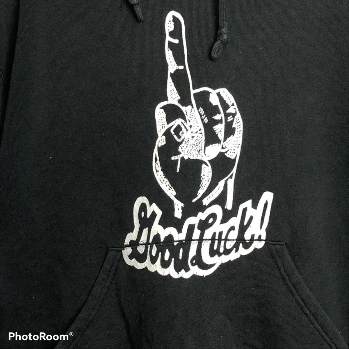Russell Athletic × Seditionaries × Vintage Vintage 90s Russell Hand Fuck Black Hoodie Sweatshirt Size US S / EU 44-46 / 1 - 4 Thumbnail