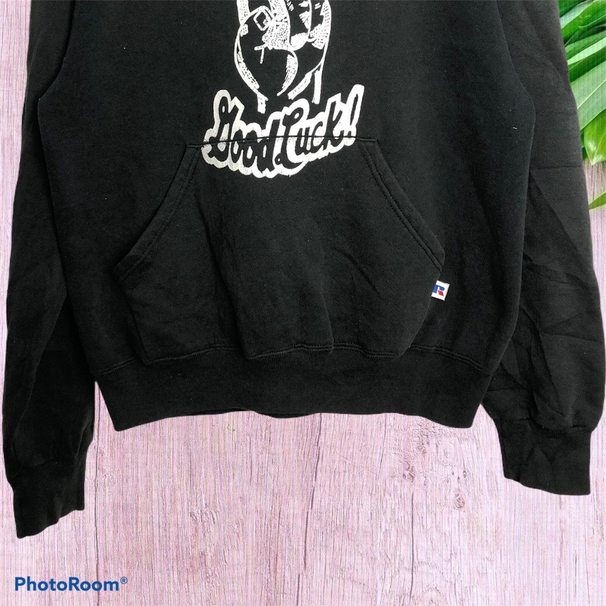 Russell Athletic × Seditionaries × Vintage Vintage 90s Russell Hand Fuck Black Hoodie Sweatshirt Size US S / EU 44-46 / 1 - 5 Thumbnail