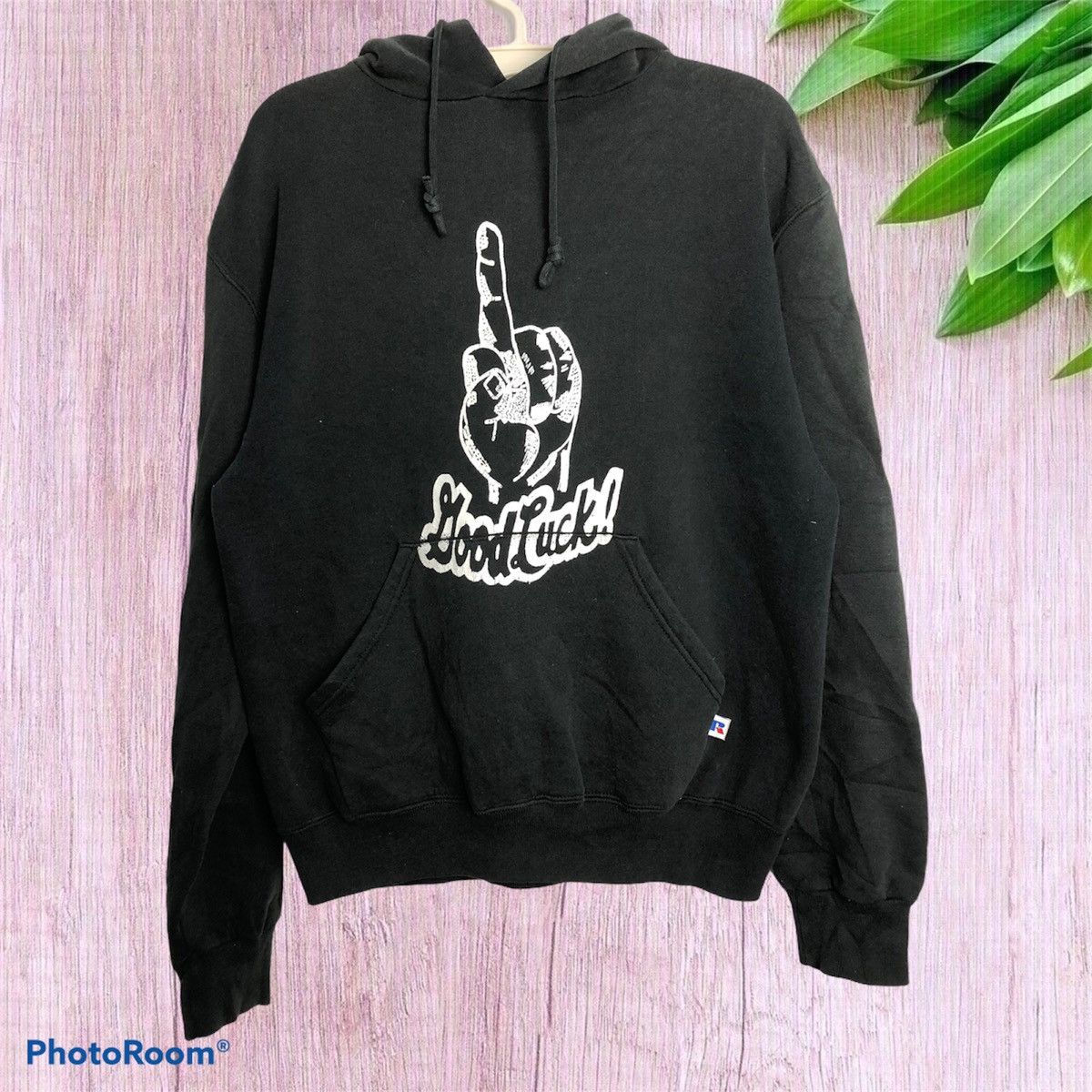 Russell Athletic × Seditionaries × Vintage Vintage 90s Russell Hand Fuck Black Hoodie Sweatshirt Size US S / EU 44-46 / 1 - 1 Thumbnail