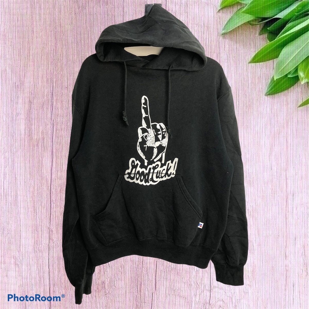 Russell Athletic × Seditionaries × Vintage Vintage 90s Russell Hand Fuck Black Hoodie Sweatshirt Size US S / EU 44-46 / 1 - 3 Thumbnail