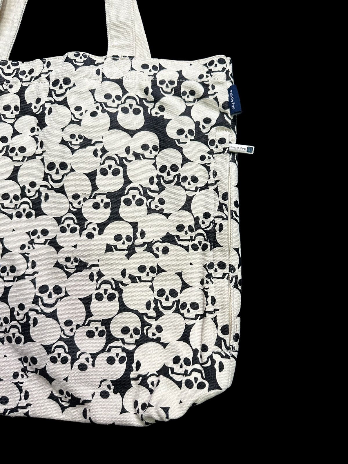 Japanese Brand Pallette Pop skull tote bag overprinted Size ONE SIZE - 4 Thumbnail