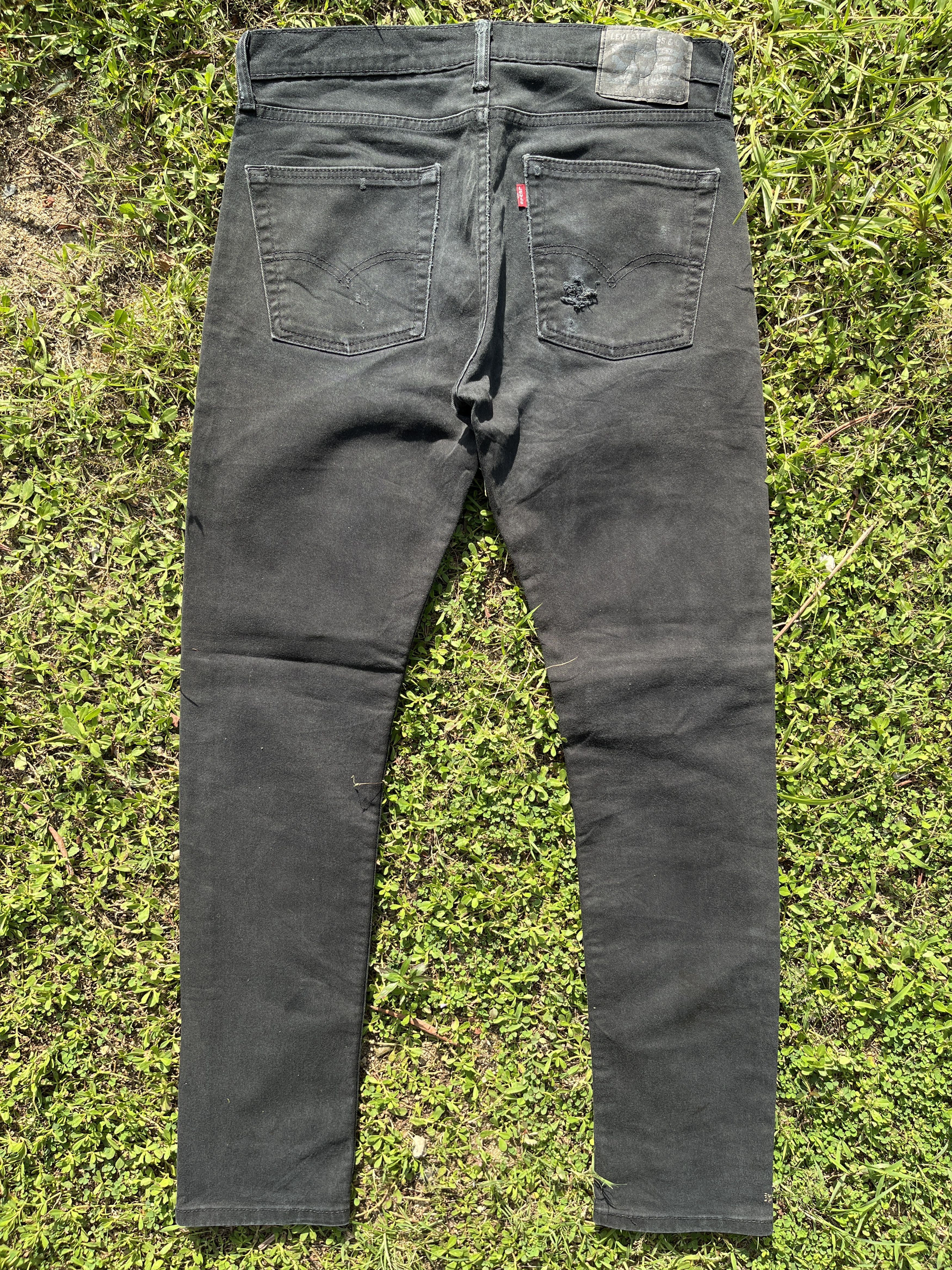 Levi's Vintage Levis 510 Distressed Black Jeans - J049 Size US 32 / EU 48 - 2 Thumbnail