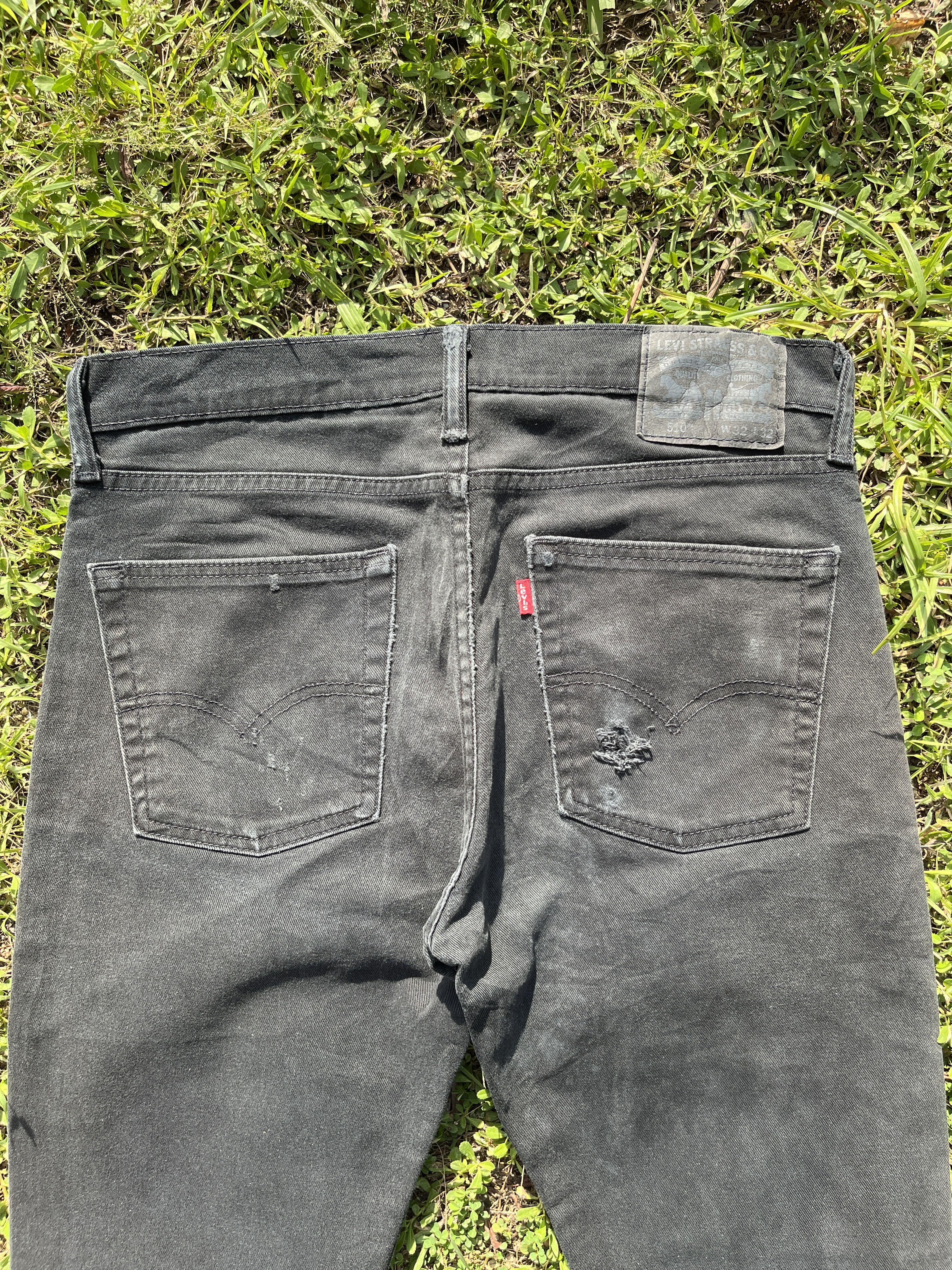 Levi's Vintage Levis 510 Distressed Black Jeans - J049 Size US 32 / EU 48 - 4 Thumbnail