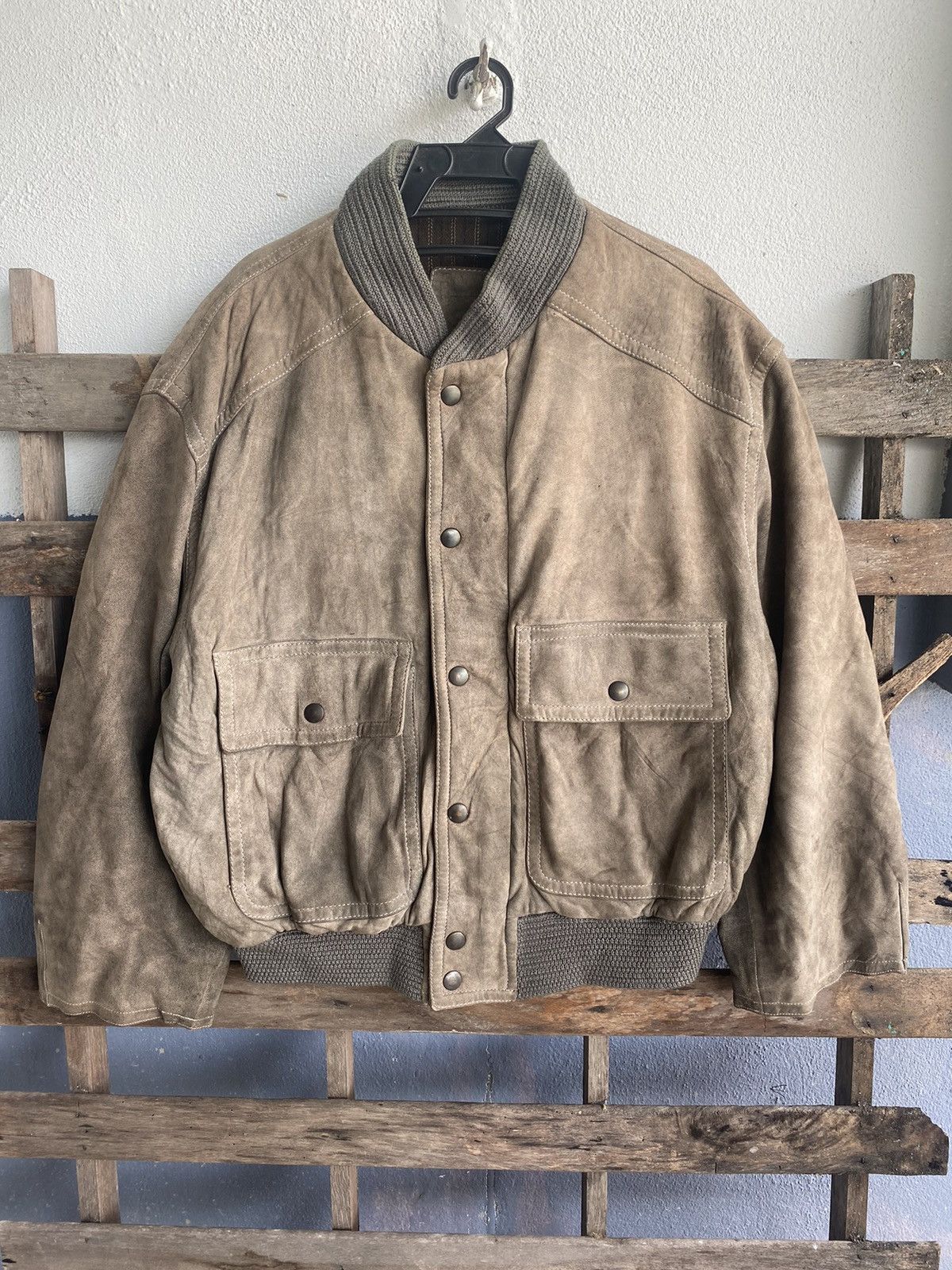 Vintage Vintage Byblos Leather Jacket Size US M / EU 48-50 / 2 - 1 Thumbnail