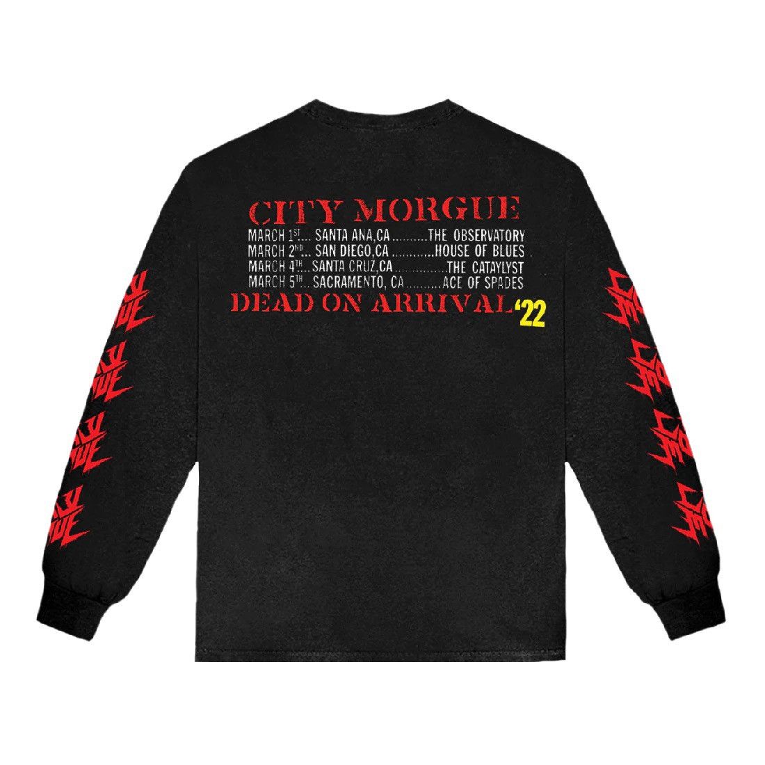 G59 Records × Gnarcotic × Missing Since Thursday CITY MORGUE DEAD ON ARRIVAL TOUR MISSILE LONG SLEEVE Size US S / EU 44-46 / 1 - 2 Thumbnail