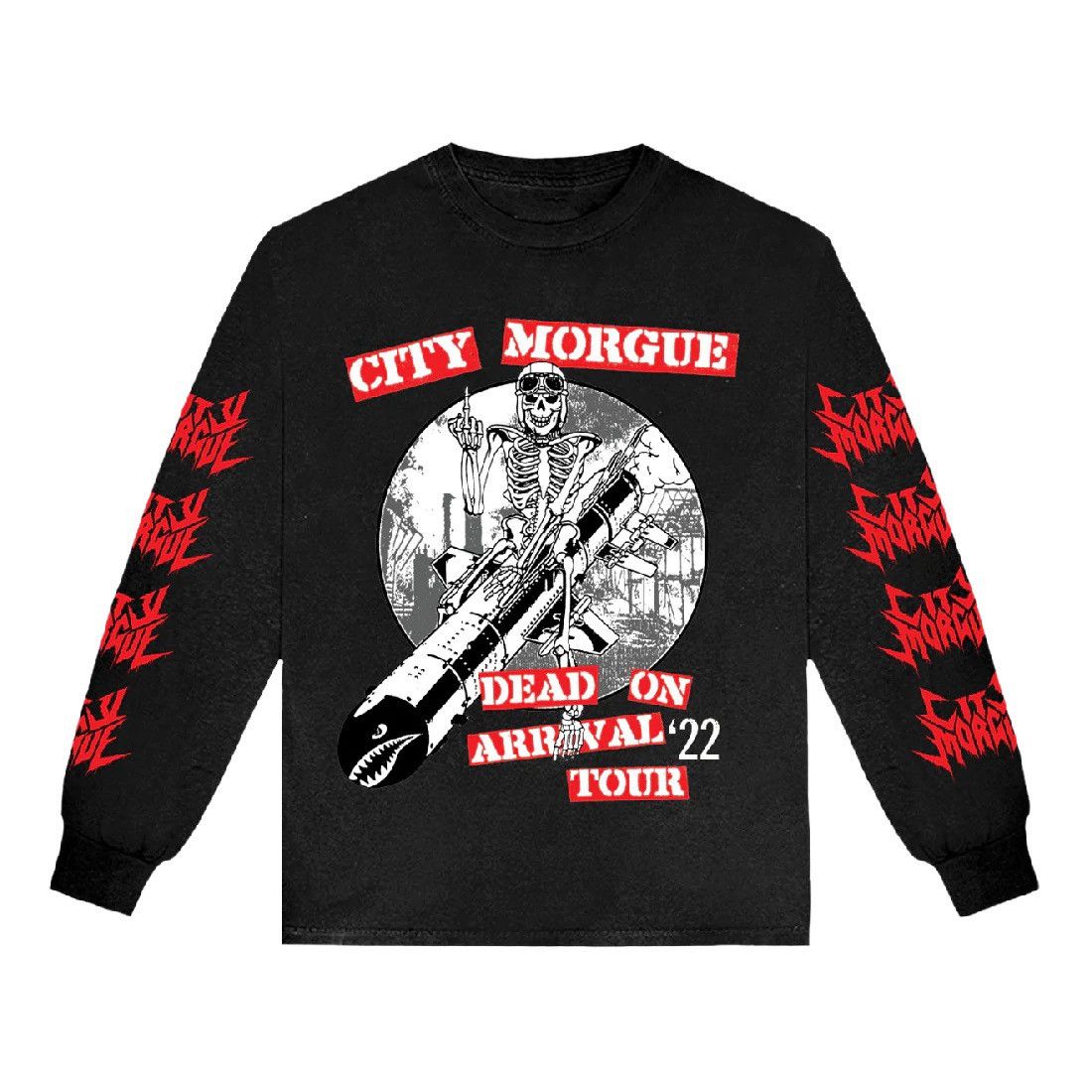 G59 Records × Gnarcotic × Missing Since Thursday CITY MORGUE DEAD ON ARRIVAL TOUR MISSILE LONG SLEEVE Size US S / EU 44-46 / 1 - 1 Thumbnail