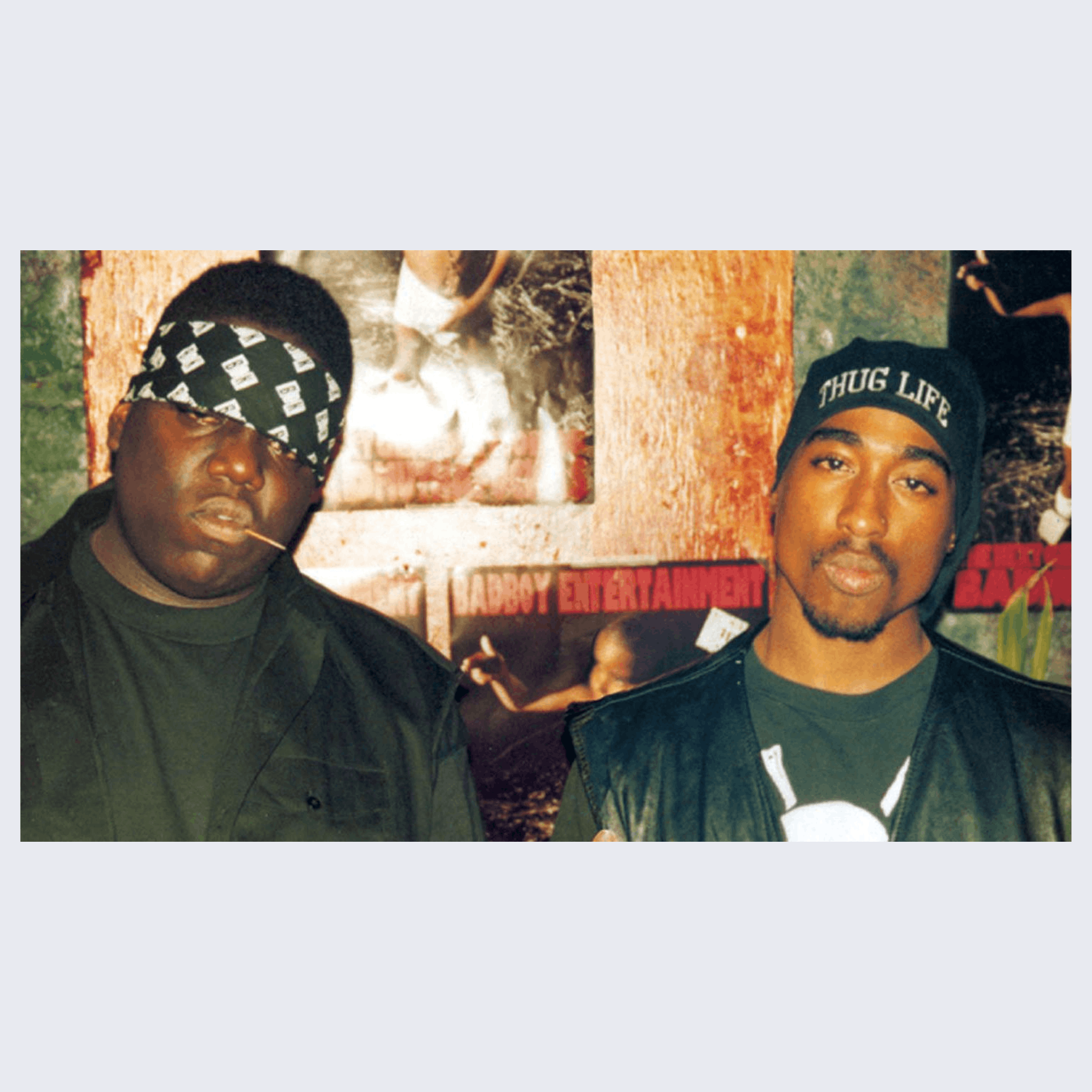 Post Game × Rap Tees × Vintage 2Pac vs Notorious BIG Vintage Post Game Baseball Jersey Size US XXL / EU 58 / 5 - 9 Thumbnail