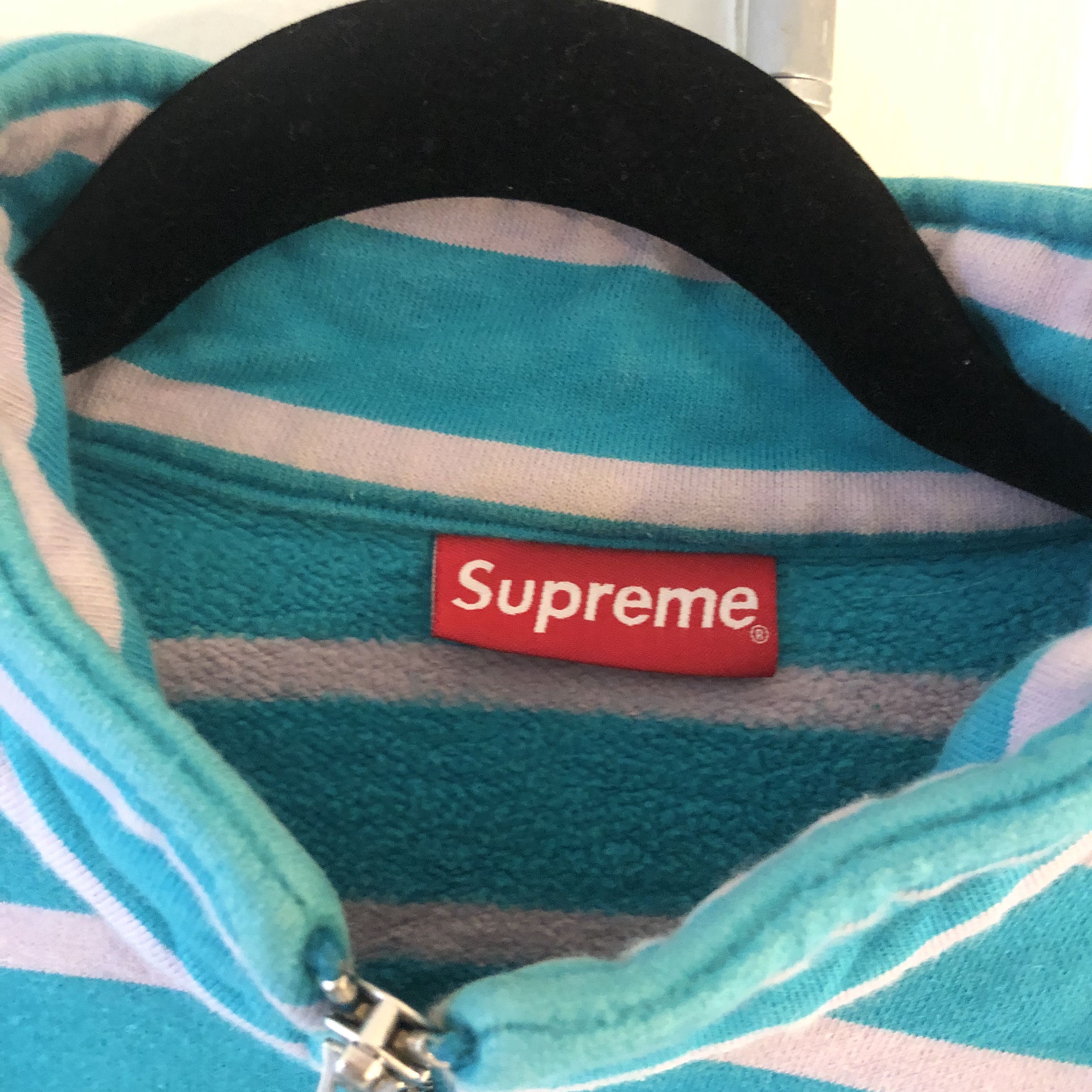 Supreme Supreme Striped Half-Zip Sweater Size US M / EU 48-50 / 2 - 3 Thumbnail