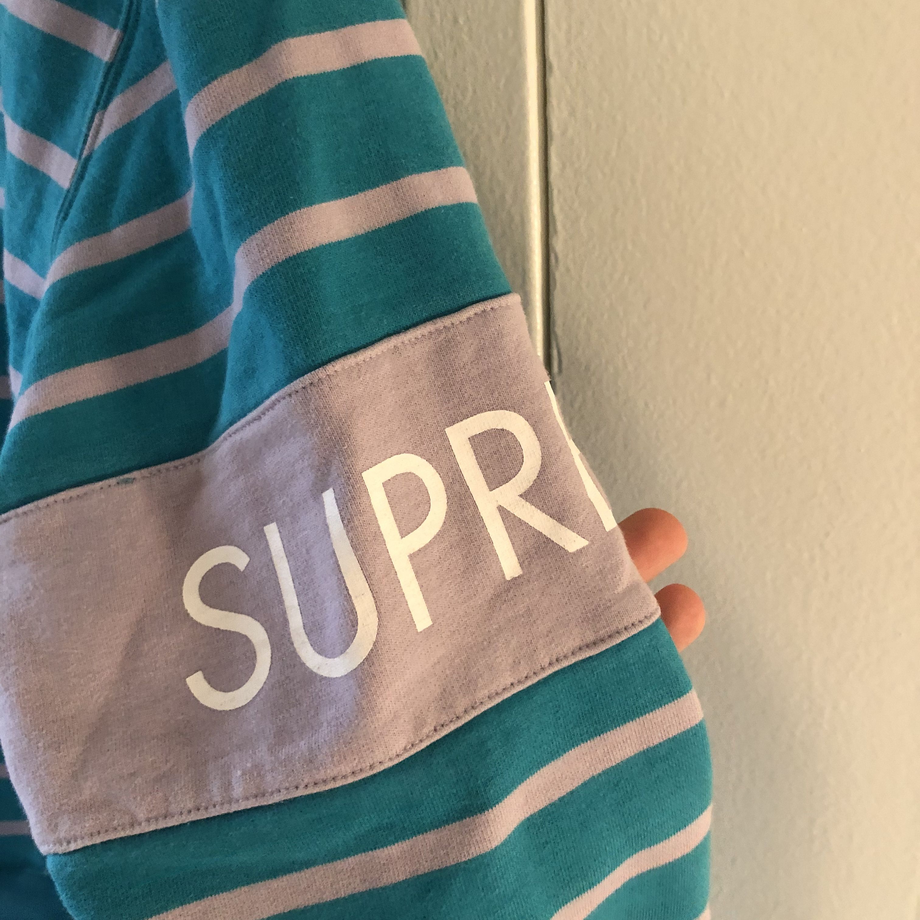 Supreme Supreme Striped Half-Zip Sweater Size US M / EU 48-50 / 2 - 2 Thumbnail