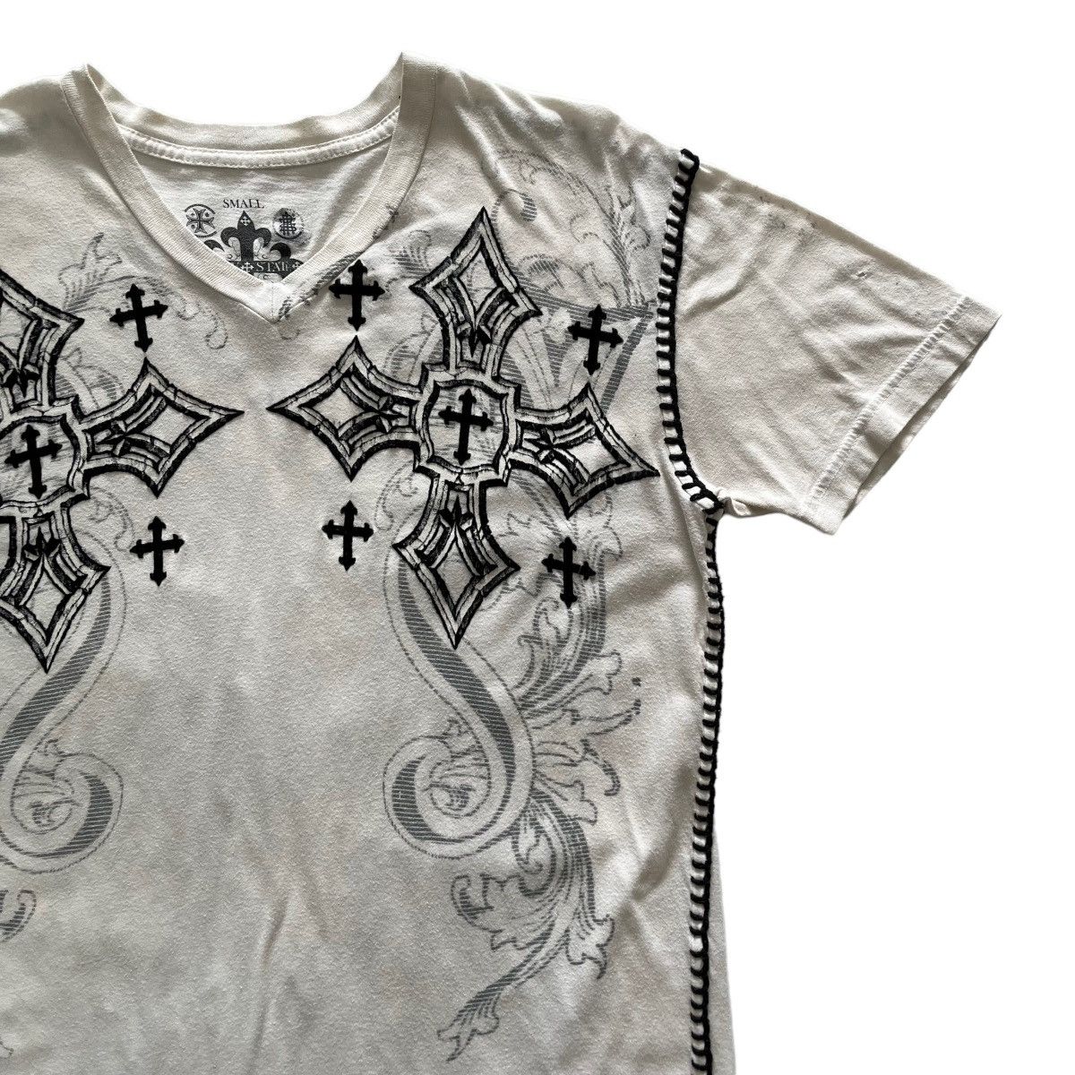 Affliction × Streetwear × Vintage Raw State Cross Wing Grunge Cyber Y2K ...