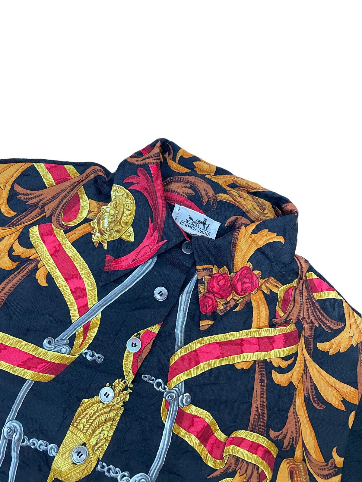 Hermes Hermes Paris Polo T 100% Silk & Cotton Longsleeve Size US M / EU 48-50 / 2 - 2 Thumbnail