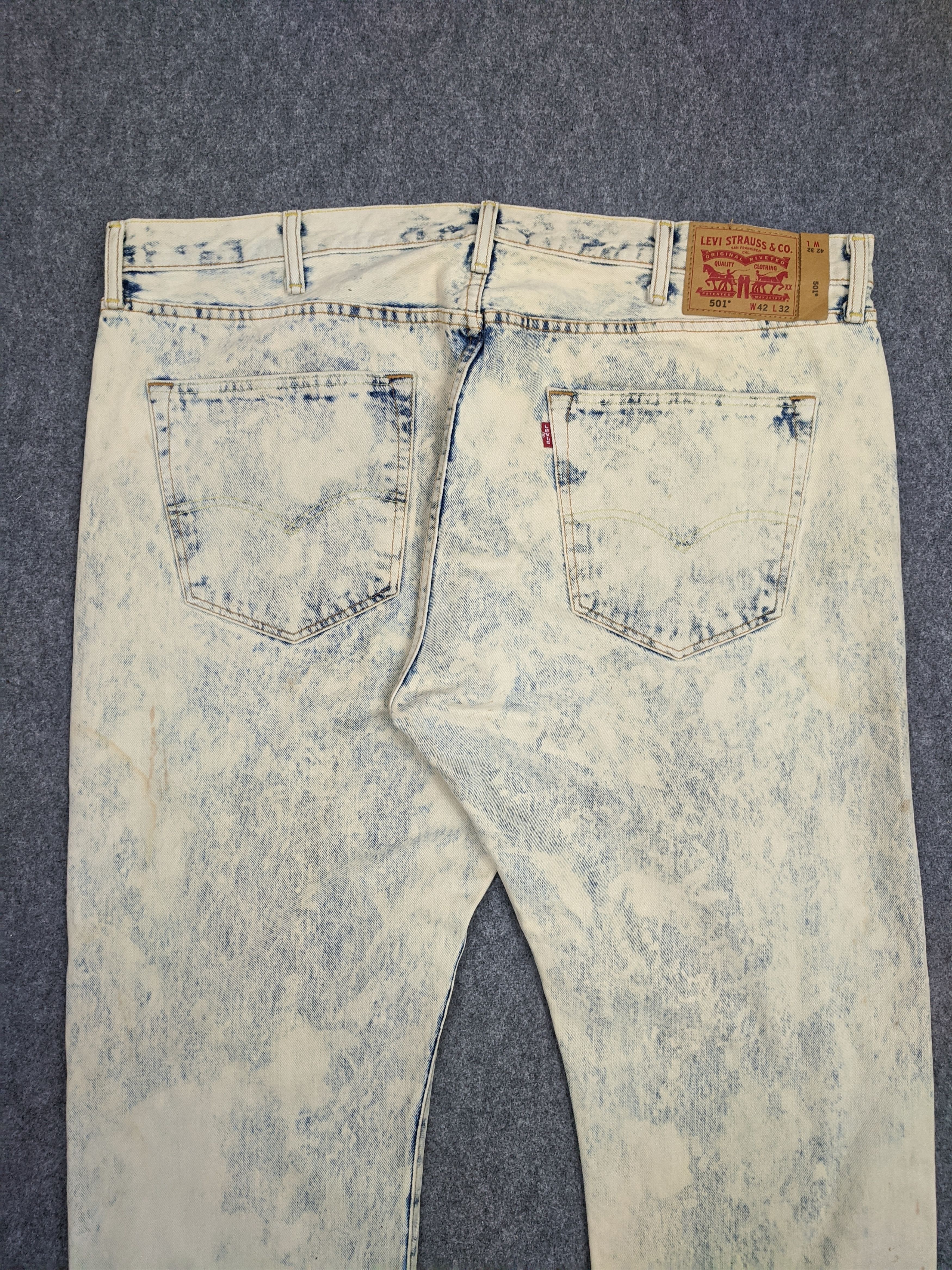 Levi's Vintage Levis 501 Acid Wash Jeans DP0634 Size US 44 / EU 60 - 4 Thumbnail