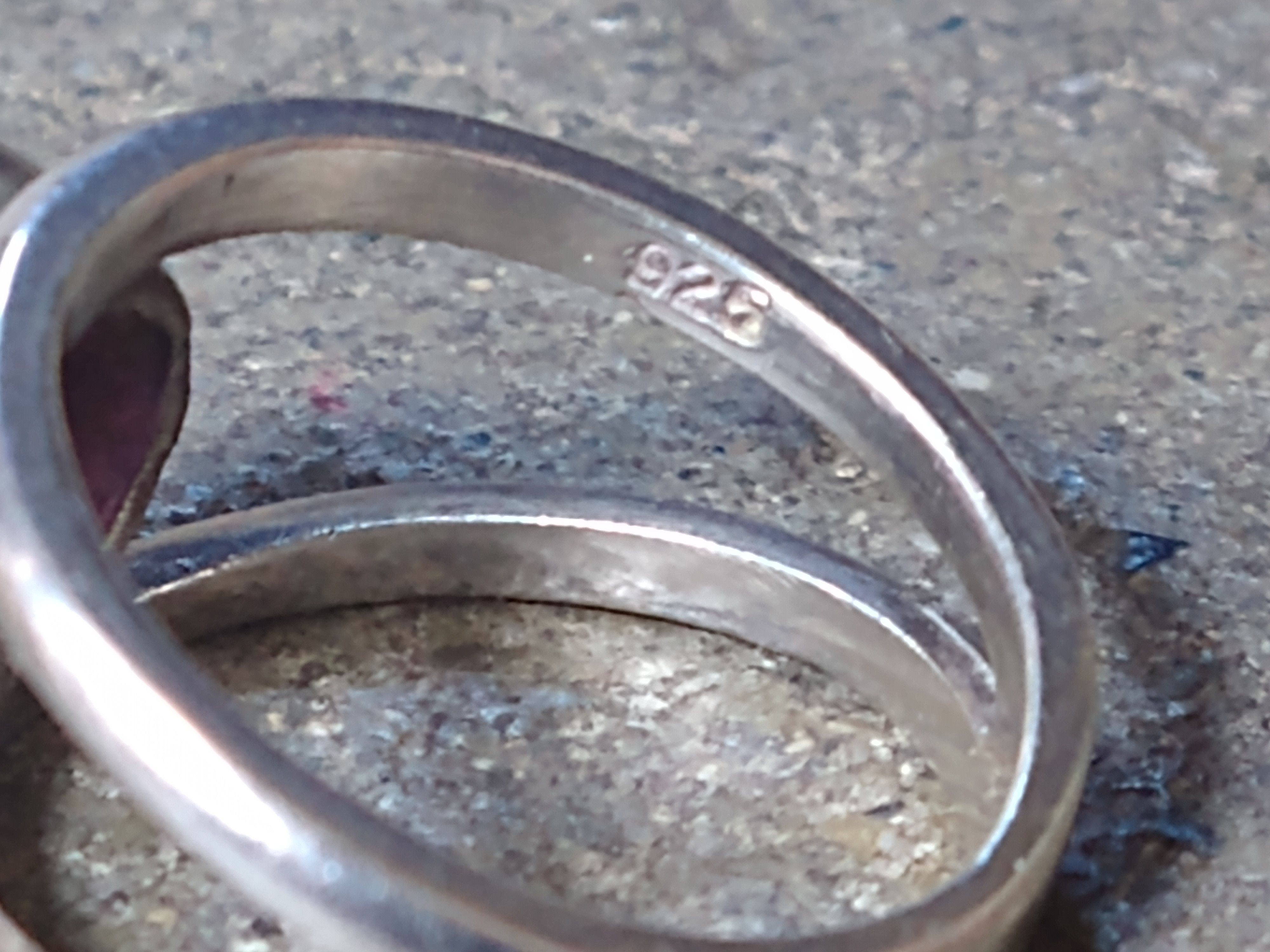 Jewelry × Sterling Silver Vintage Sterling Silver Ring Size 8.5 Amethyst Modern Size ONE SIZE - 8 Thumbnail