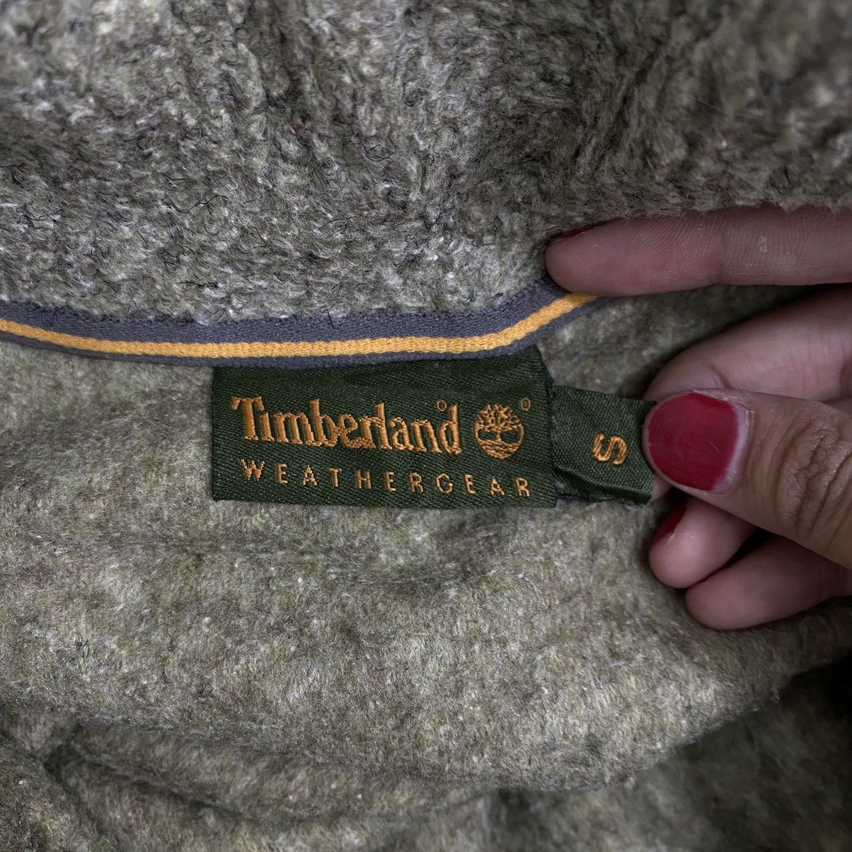 Timberland × Vintage Vintage TIMBERLAND WEATHERGEAR Patchwork Style Retro Sherpa Size US S / EU 44-46 / 1 - 4 Thumbnail