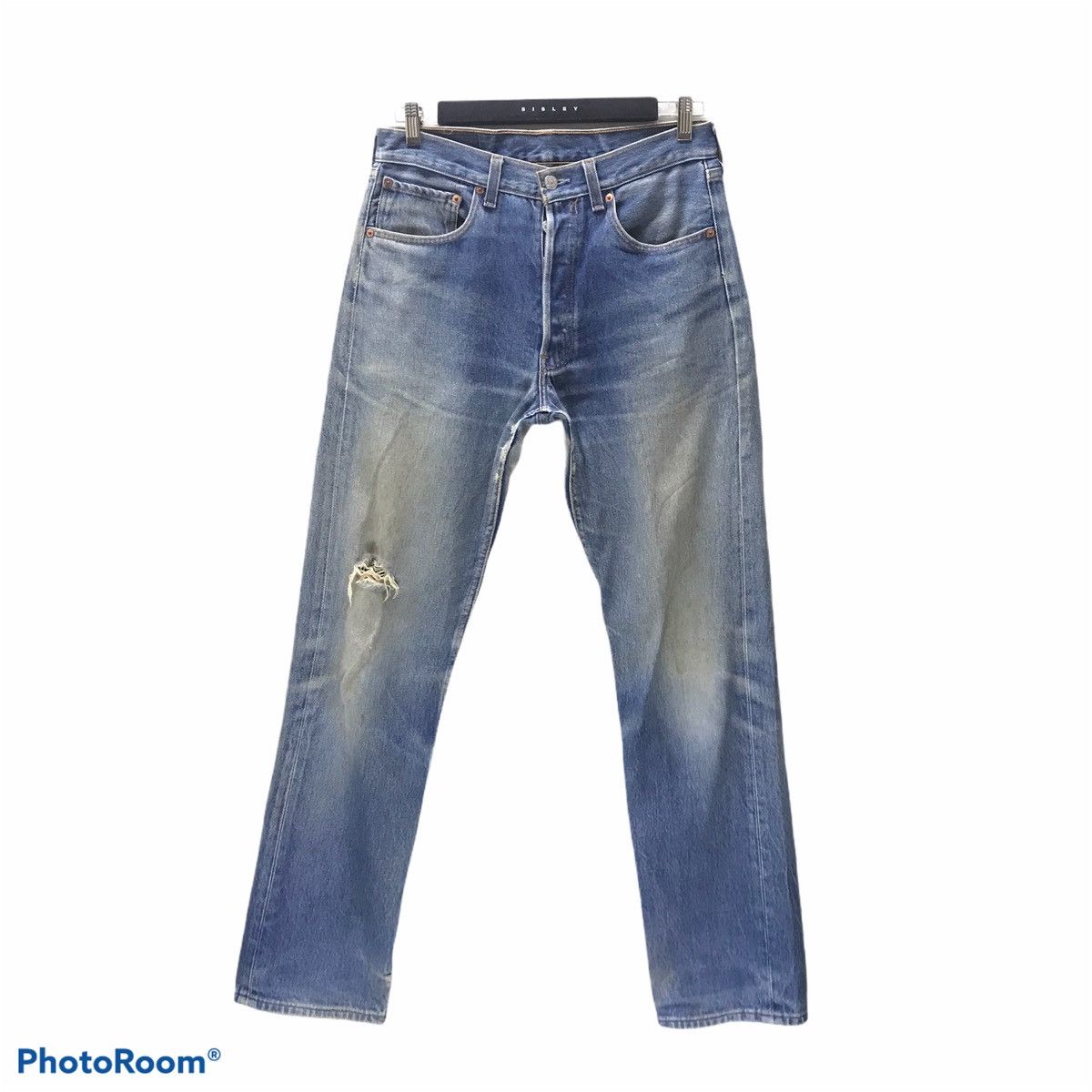 image of Kurt Cobain x Levis Vintage 90's Levis 501Xx Distressed Denim Nice Faded in Blue, Men's (Size 32)