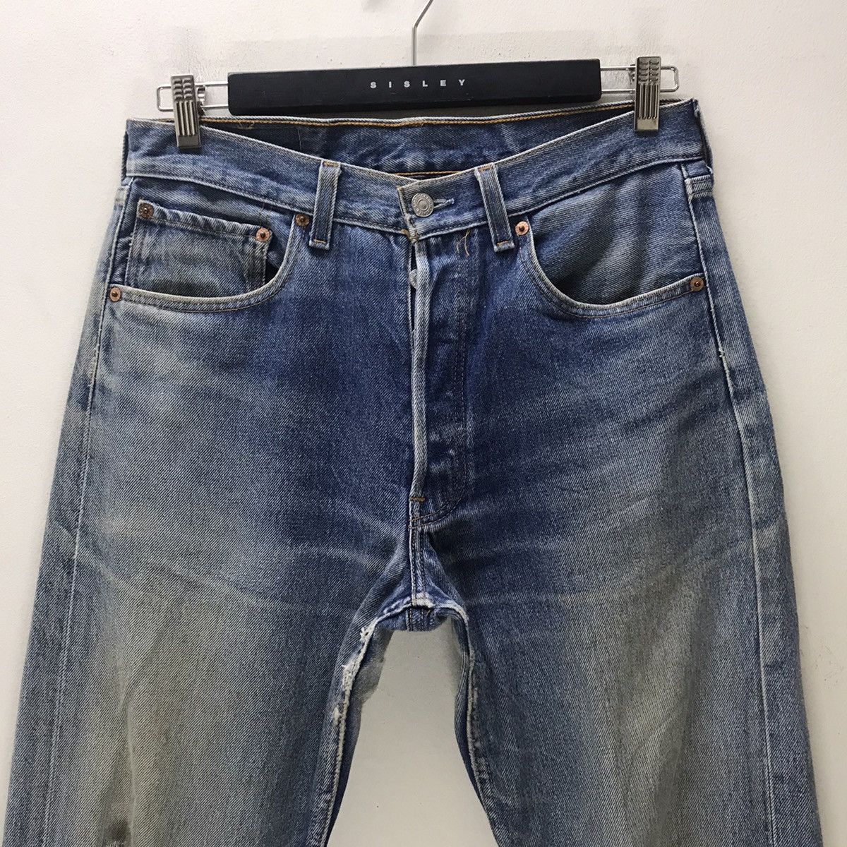 Levi's Vintage 90s Levis 501xx Distressed Denim Nice Faded Size US 32 / EU 48 - 3 Thumbnail