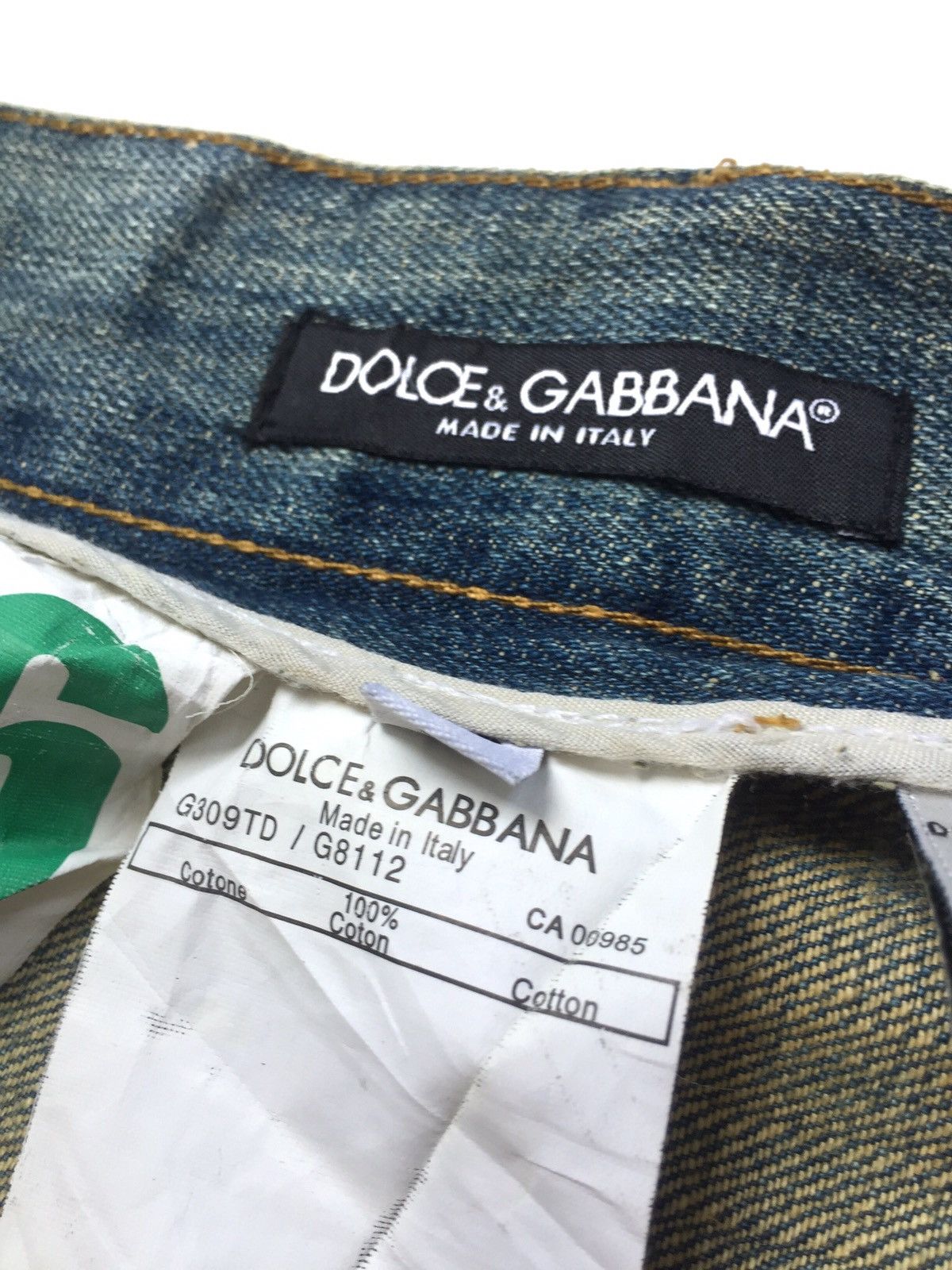 Dolce & Gabbana D&G Paint Splatted Distressed Pattern Denim Size US 35 - 22 Thumbnail