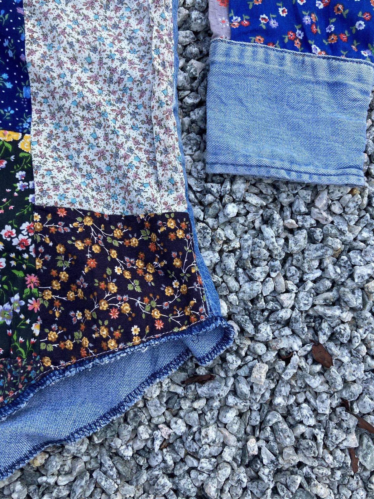 Vintage × Wrangler Vintage Wrangler Patchwork Denim Shirt Size US M / EU 48-50 / 2 - 6 Thumbnail