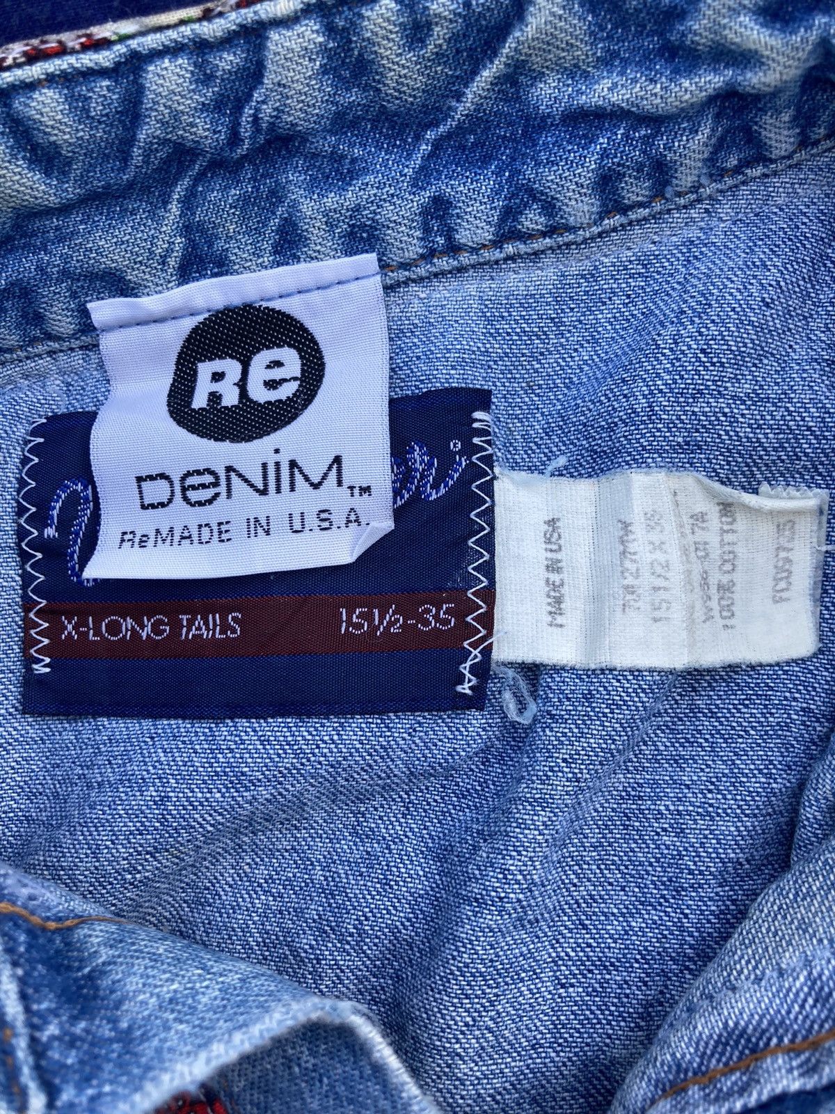 Vintage × Wrangler Vintage Wrangler Patchwork Denim Shirt Size US M / EU 48-50 / 2 - 10 Thumbnail